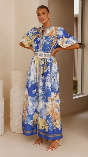 Vania Maxi Dress - Blue Doll Premium Material