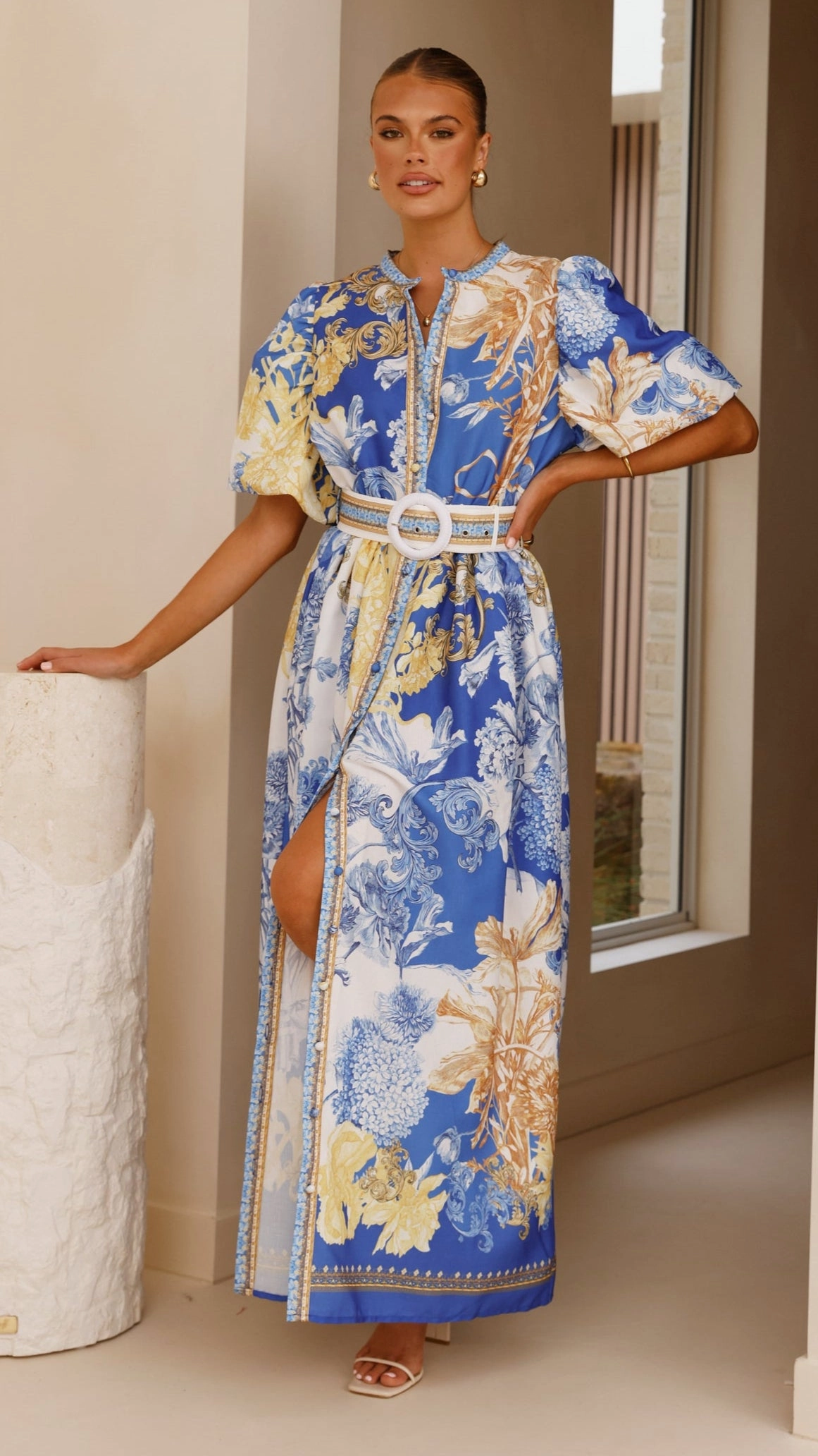Vania Maxi Dress - Blue Doll Linen Love Easy Pick