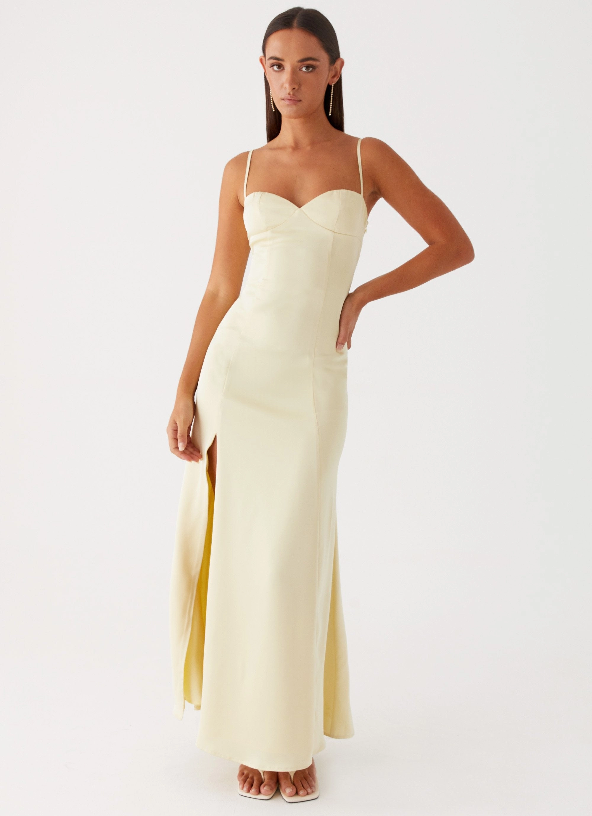Luxe Comfort Miss Bloom Maxi Dress - Lemon
