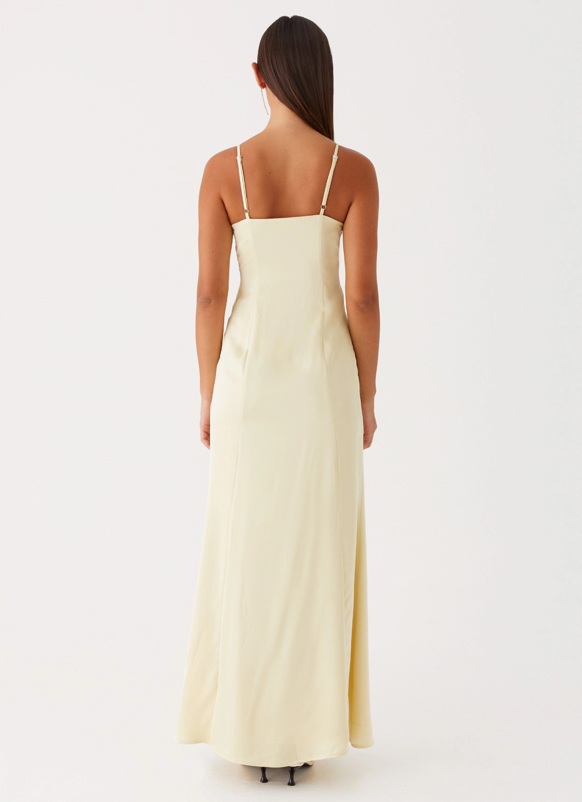 Miss Bloom Maxi Dress - Lemon Timeless Shape Slimming Shape