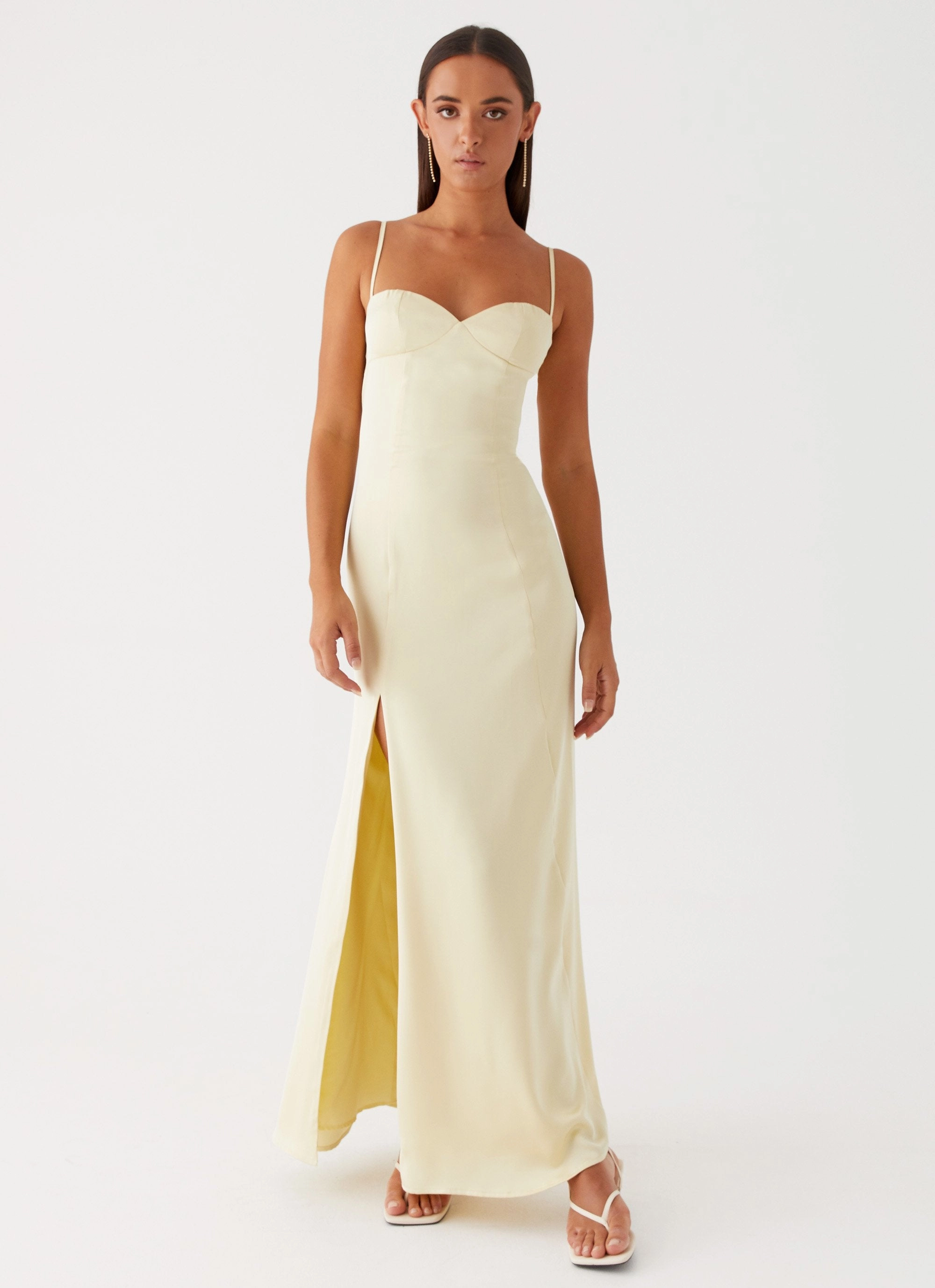 Urban appeal Warranty-Included Miss Bloom Maxi Dress - Lemon