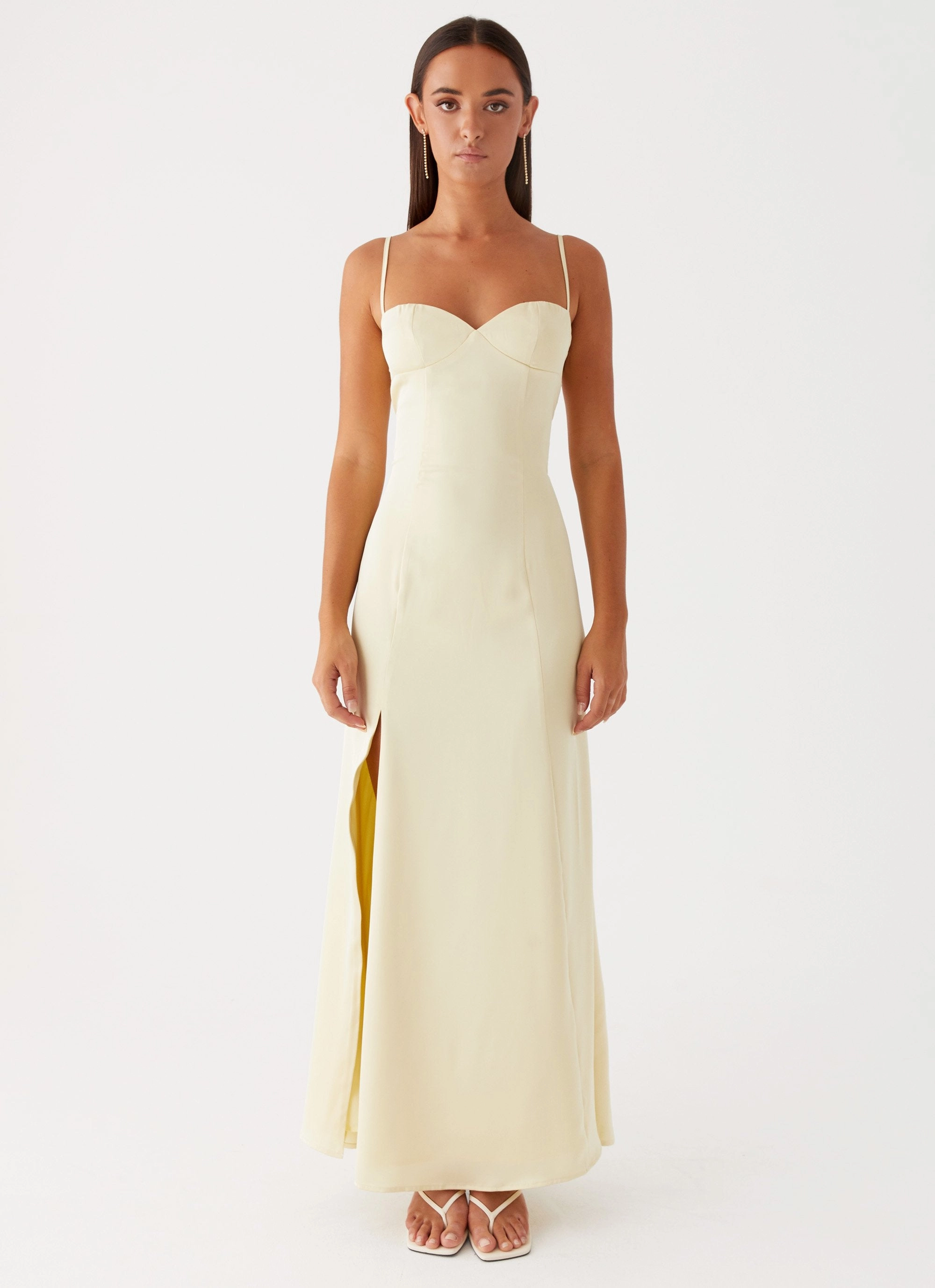 Miss Bloom Maxi Dress - Lemon Versatile Comfort Wear Built-In-Slip