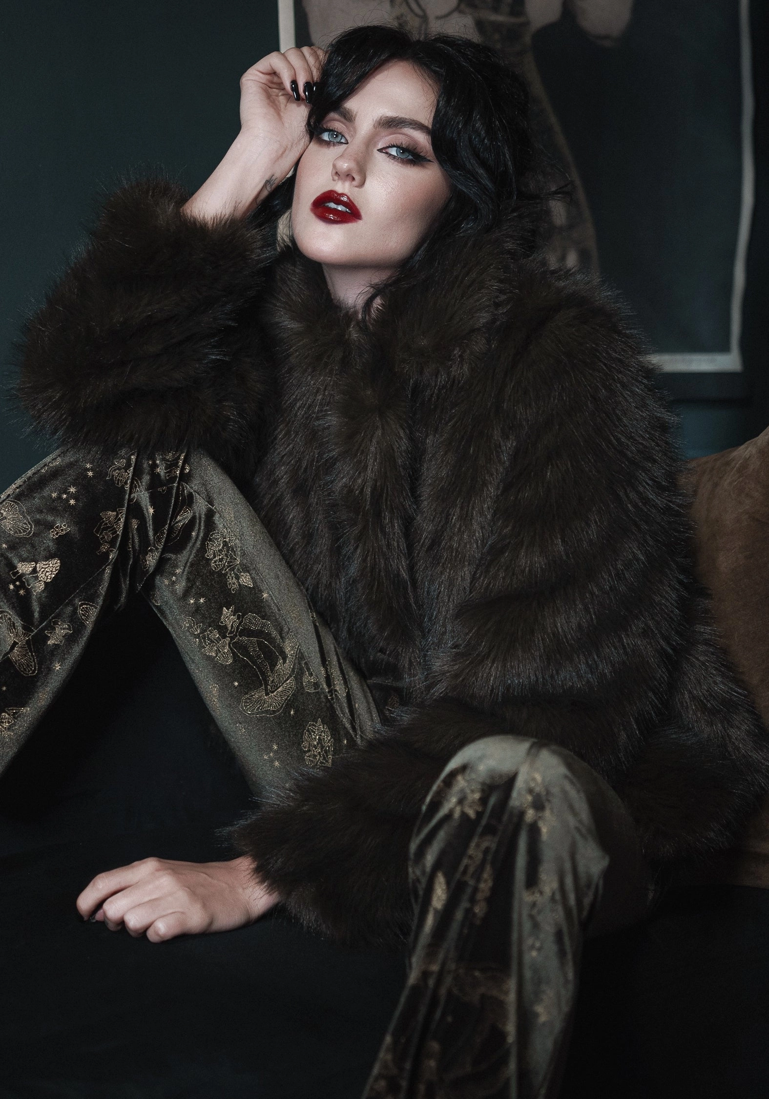 Hypoallergenic Interior Monstrum Cropped Faux Fur Jacket