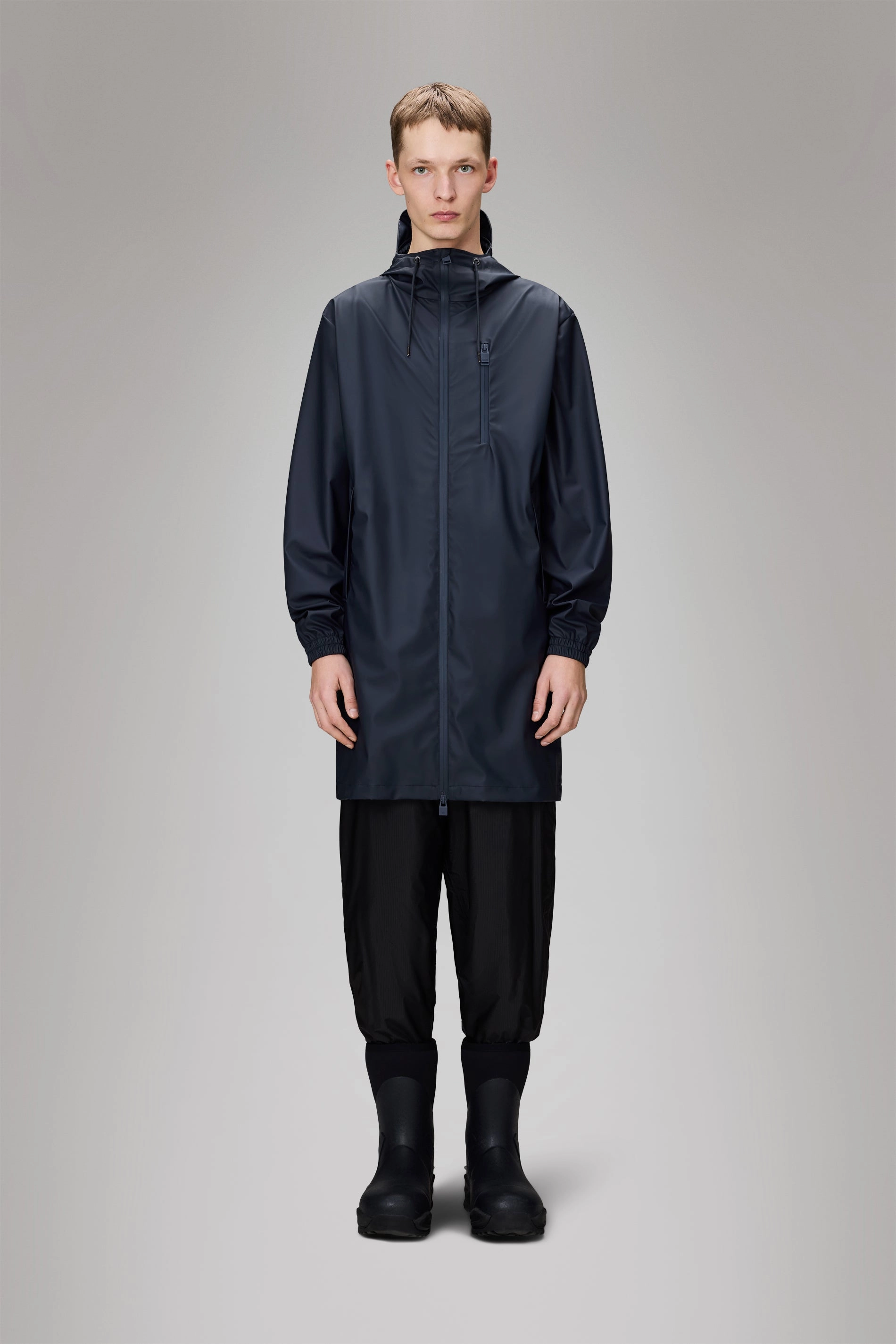 Wrinkle Free Material NonRestrictiveCut Long Storm Breaker