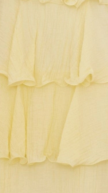 Lanelle Maxi Dress - Yellow Minimalist fit-and-flare Easy Comfort