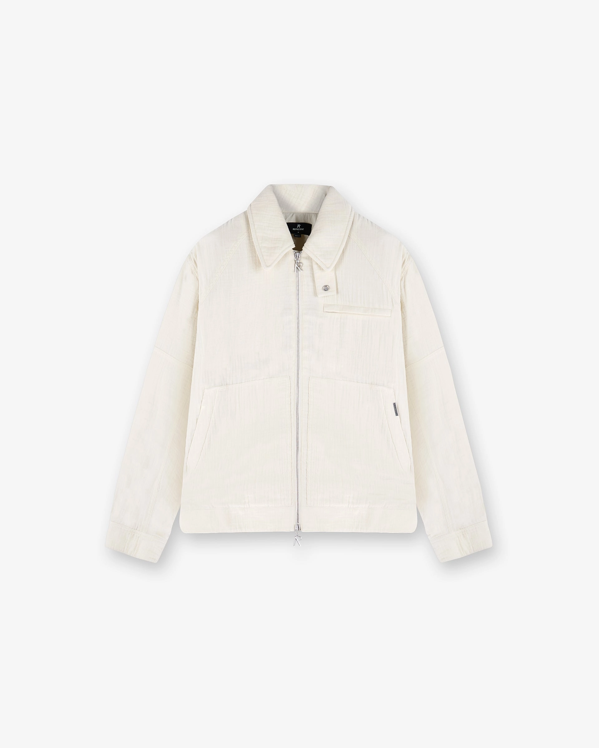 Crinkle Trucker Jacket - Ecru Cold Resist