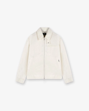 Crinkle Trucker Jacket - Ecru Cold Resist