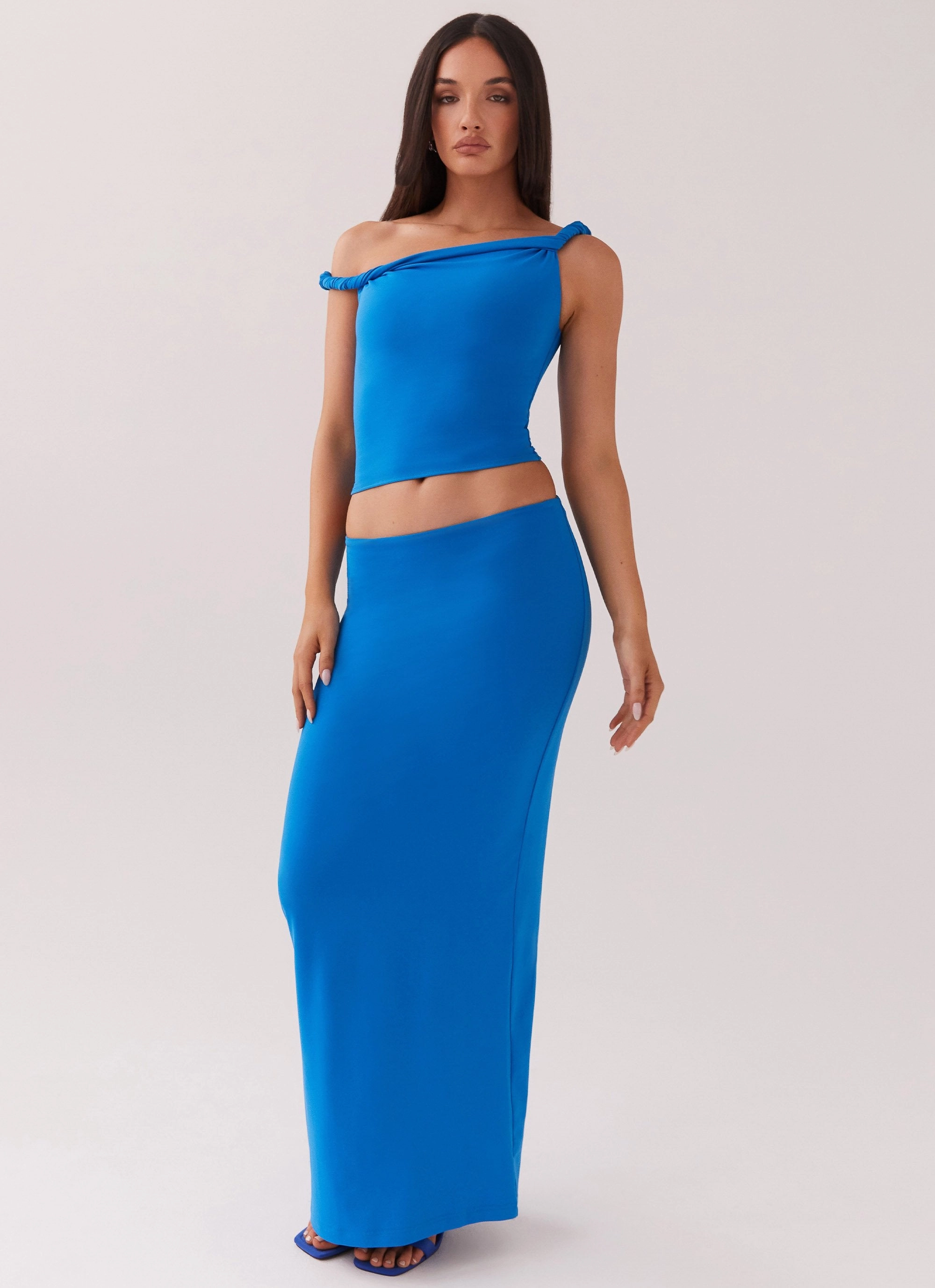 Urban Fashion Solace Soul Maxi Skirt - Cobalt