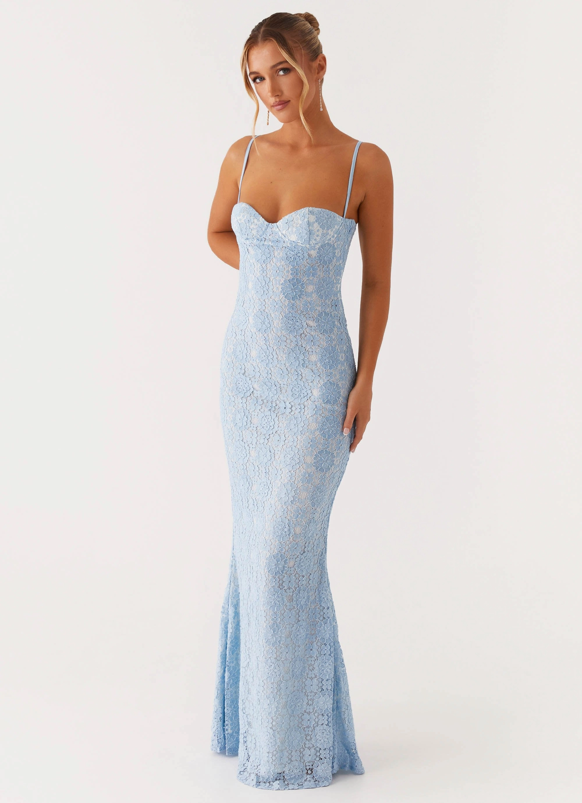 Chic Waistband Design Sonia Maxi Dress - Blue