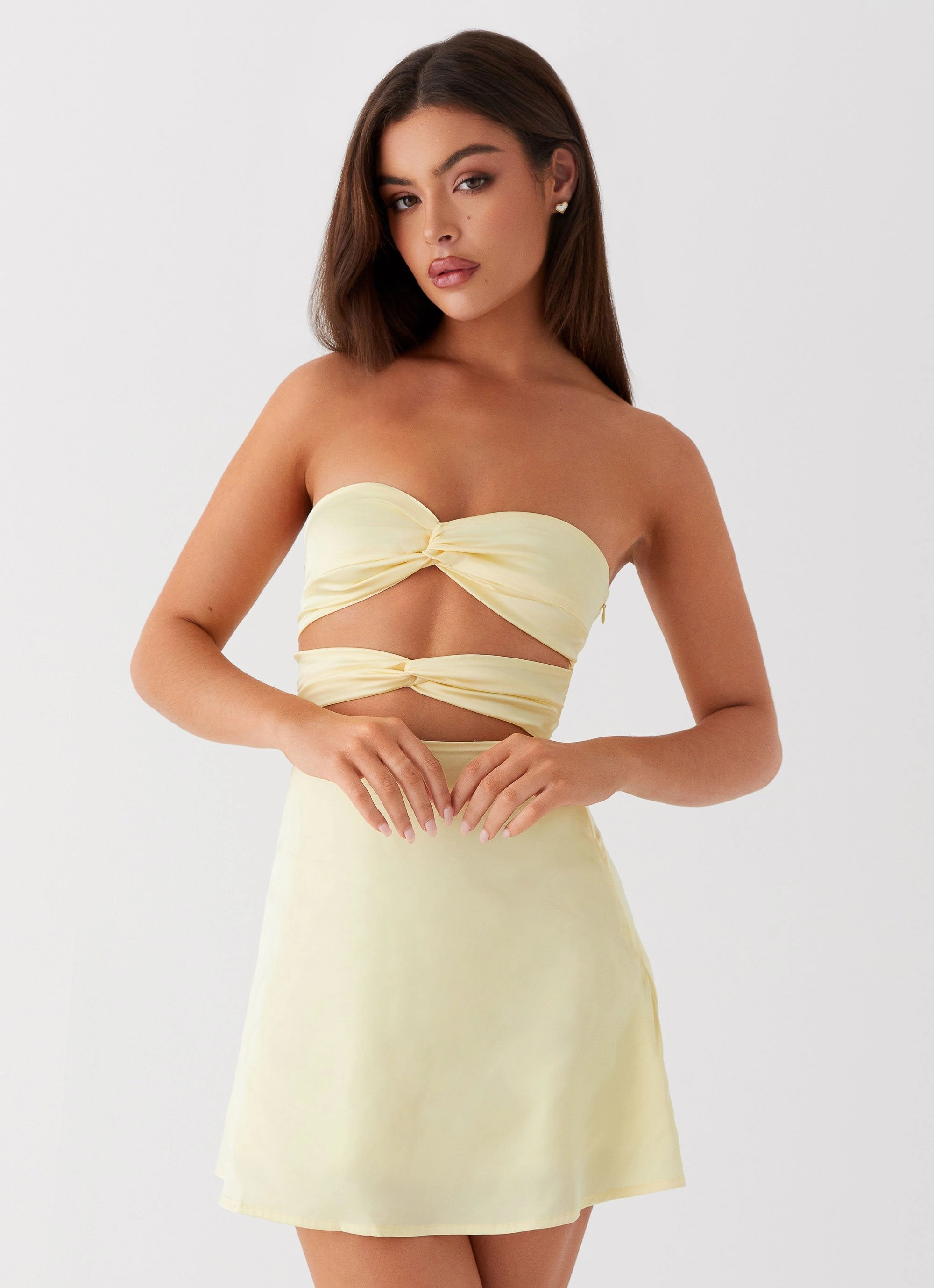 Tianna Mini Dress - Yellow Resort Vibes