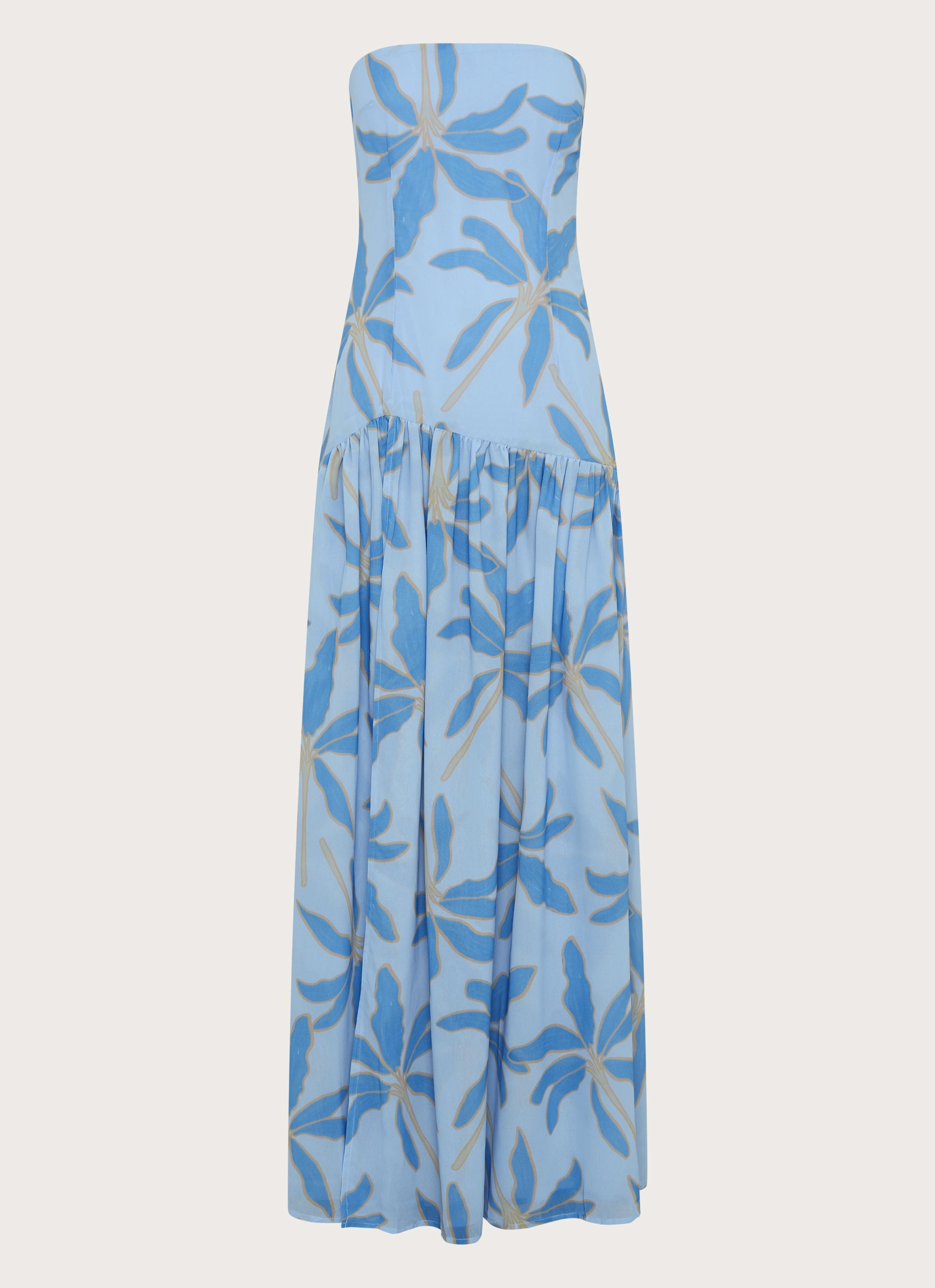 Soft fabric piece Chill Edge Eden Strapless Maxi Dress - Opulent Blue