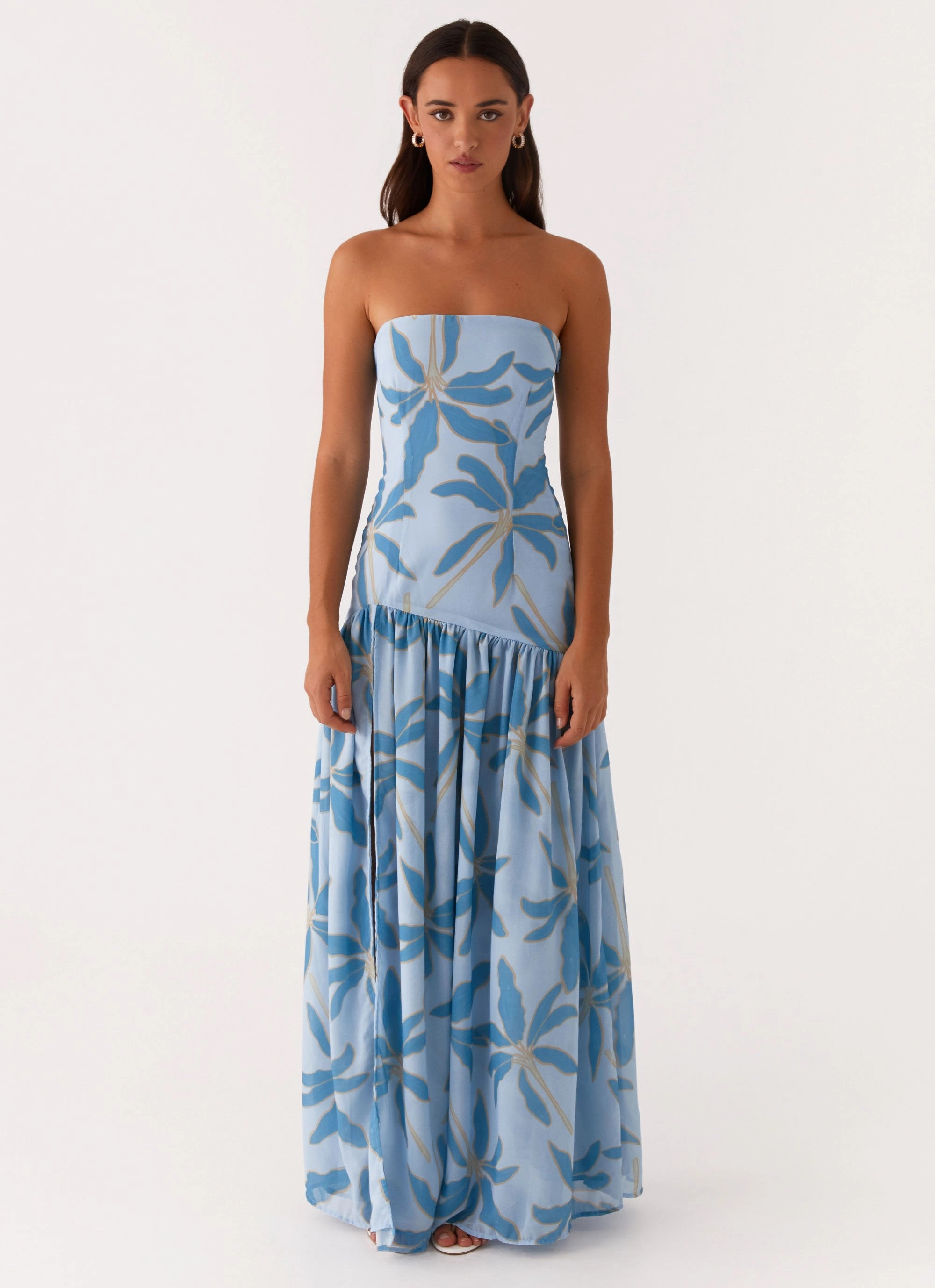 Eden Strapless Maxi Dress - Opulent Blue Urban Cool