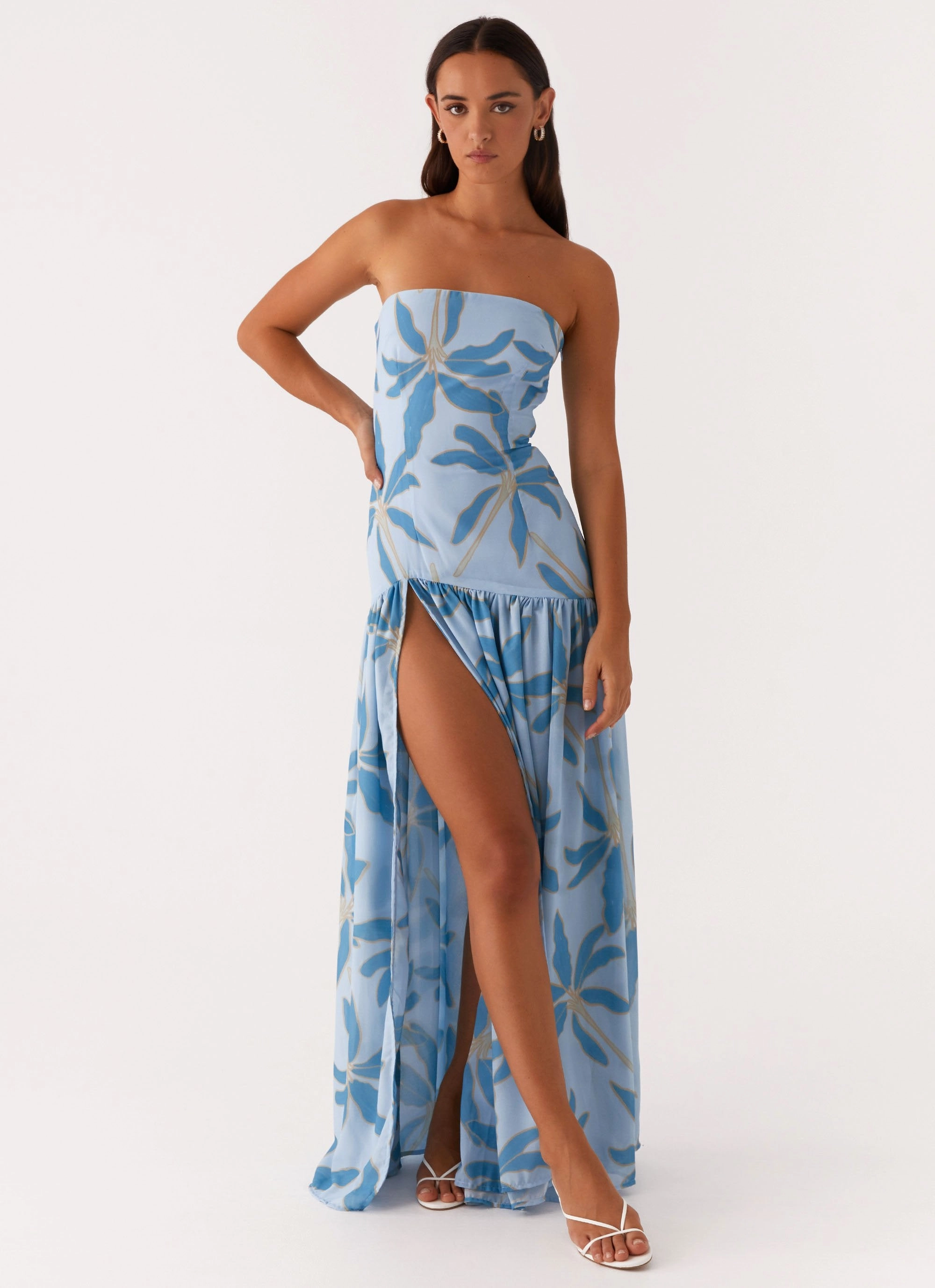 Silky Form Eden Strapless Maxi Dress - Opulent Blue