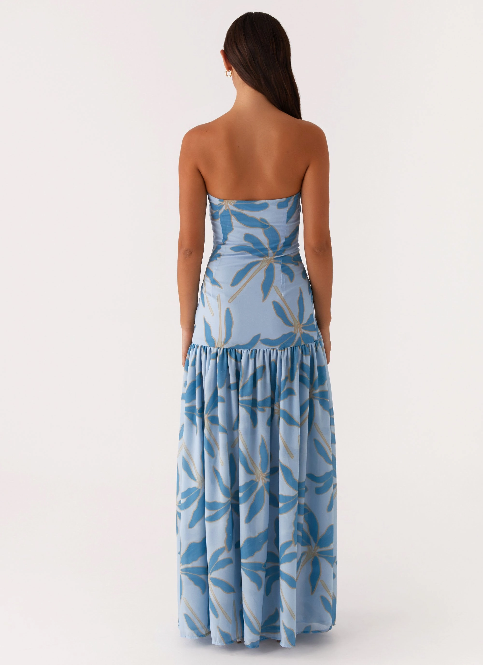 Easy Wrap Eden Strapless Maxi Dress - Opulent Blue