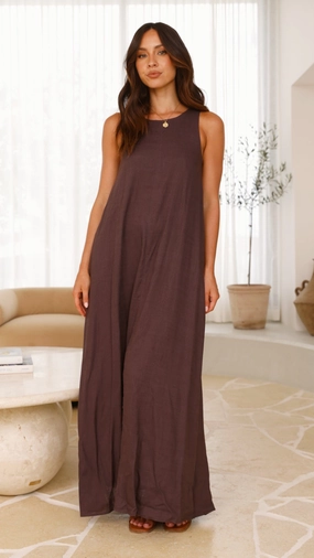 Darcy Maxi Dress - Chocolate Work Pairing