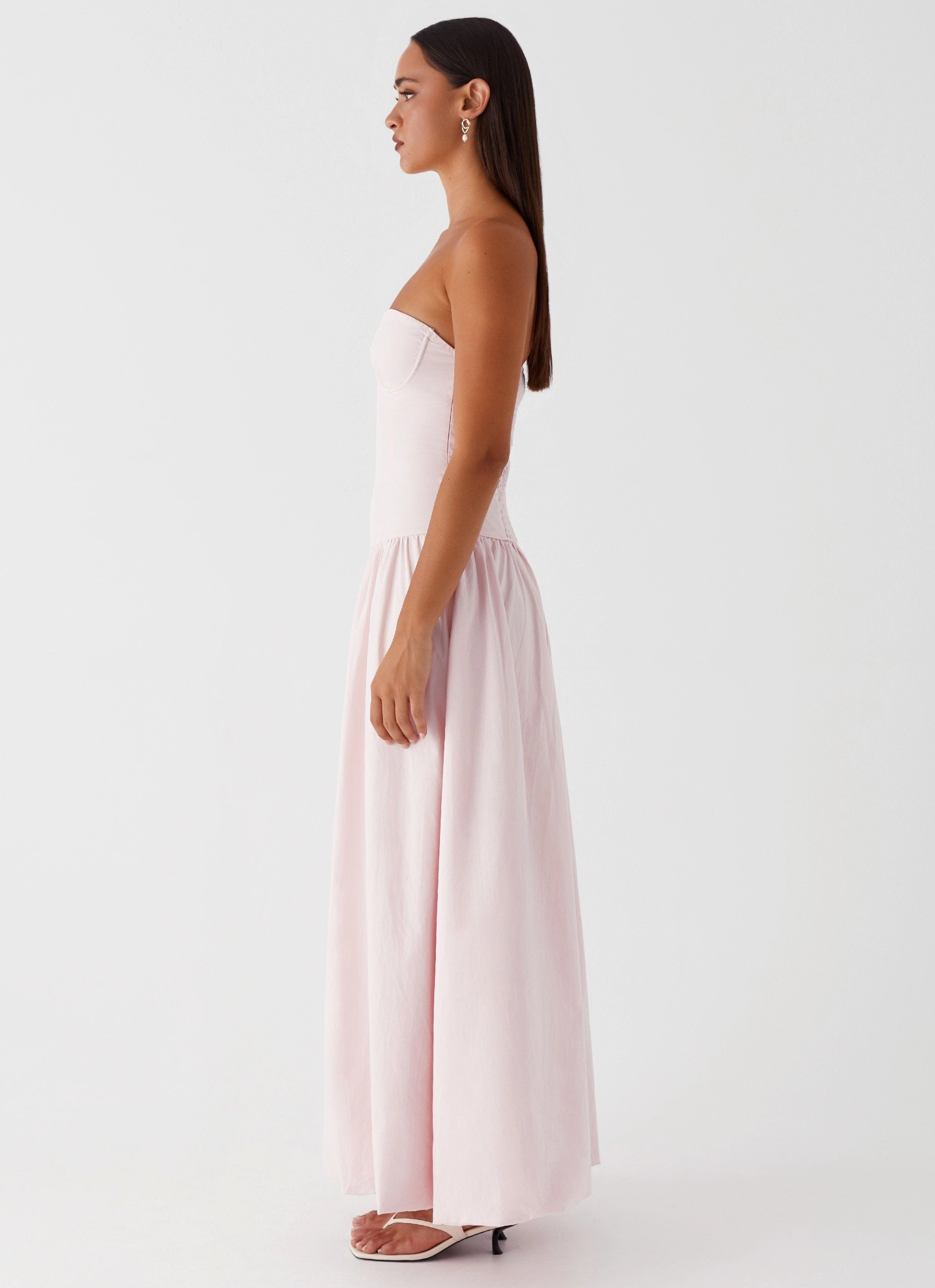 Urban Touch High Waist Starla Maxi Dress - Pink