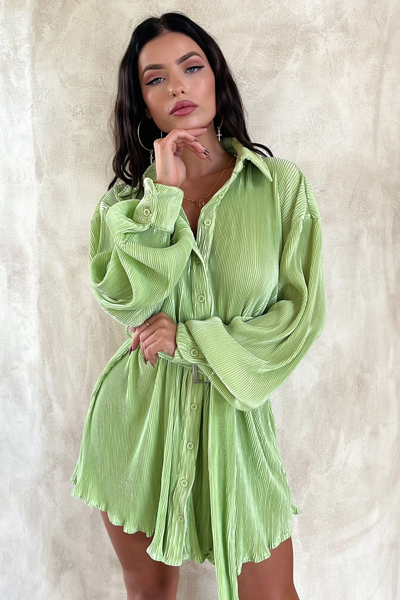 Slim Form Active Moments Stassi T-Shirt Dress - Green