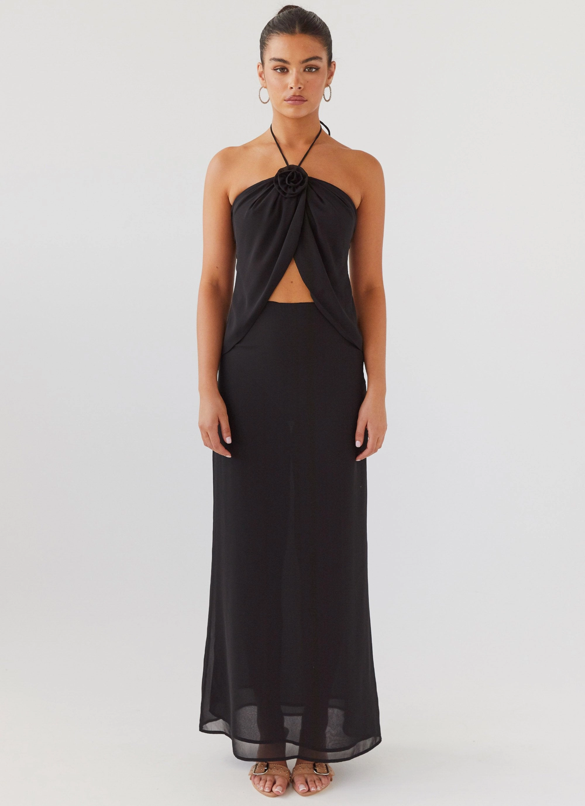 Nightfall Maxi Skirt - Midnight Unique Feature