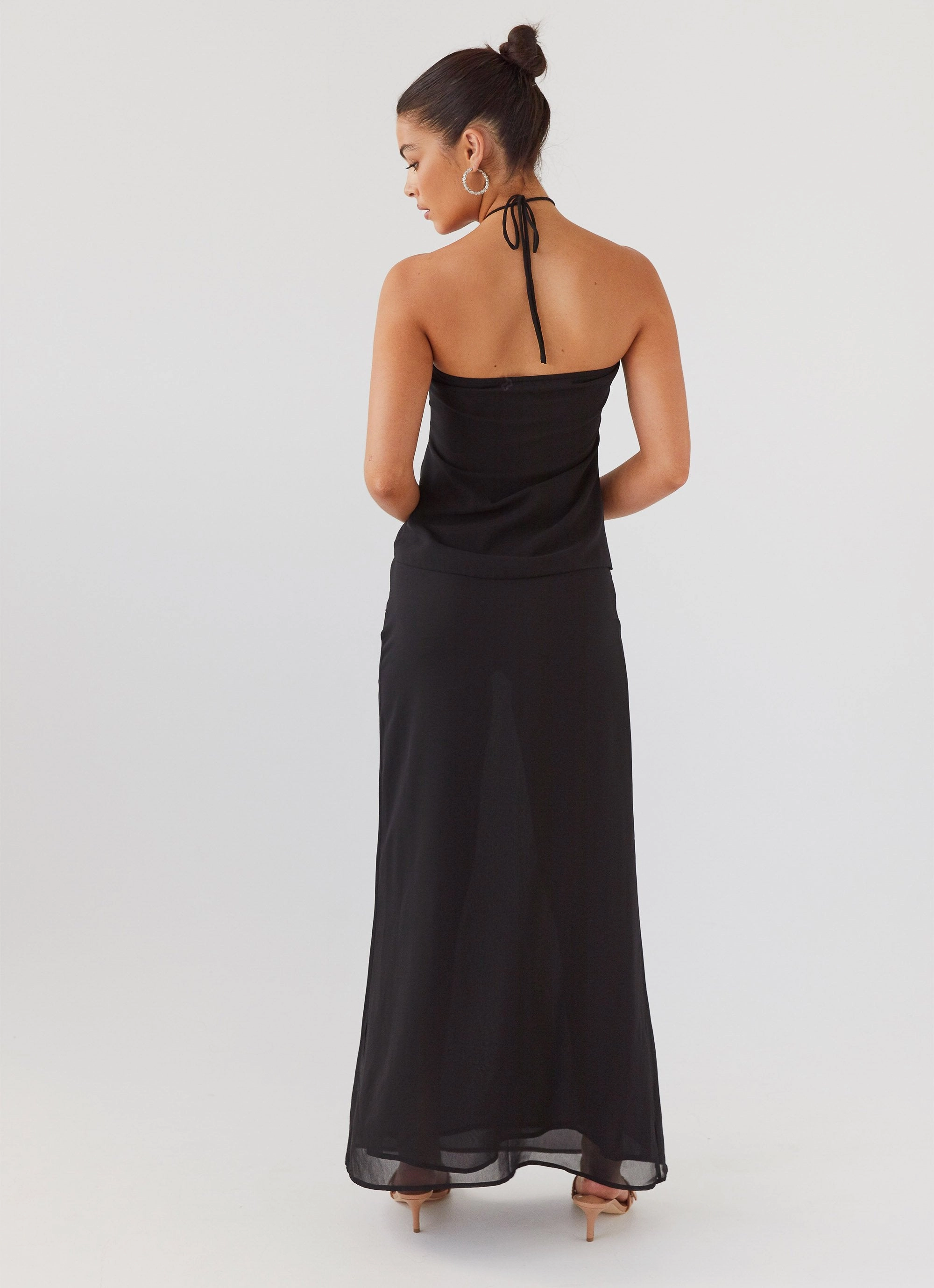 Nightfall Maxi Skirt - Midnight High End Quality