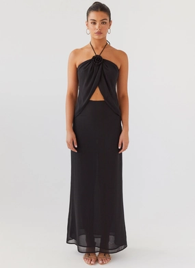 Nightfall Maxi Skirt - Midnight Unique Feature