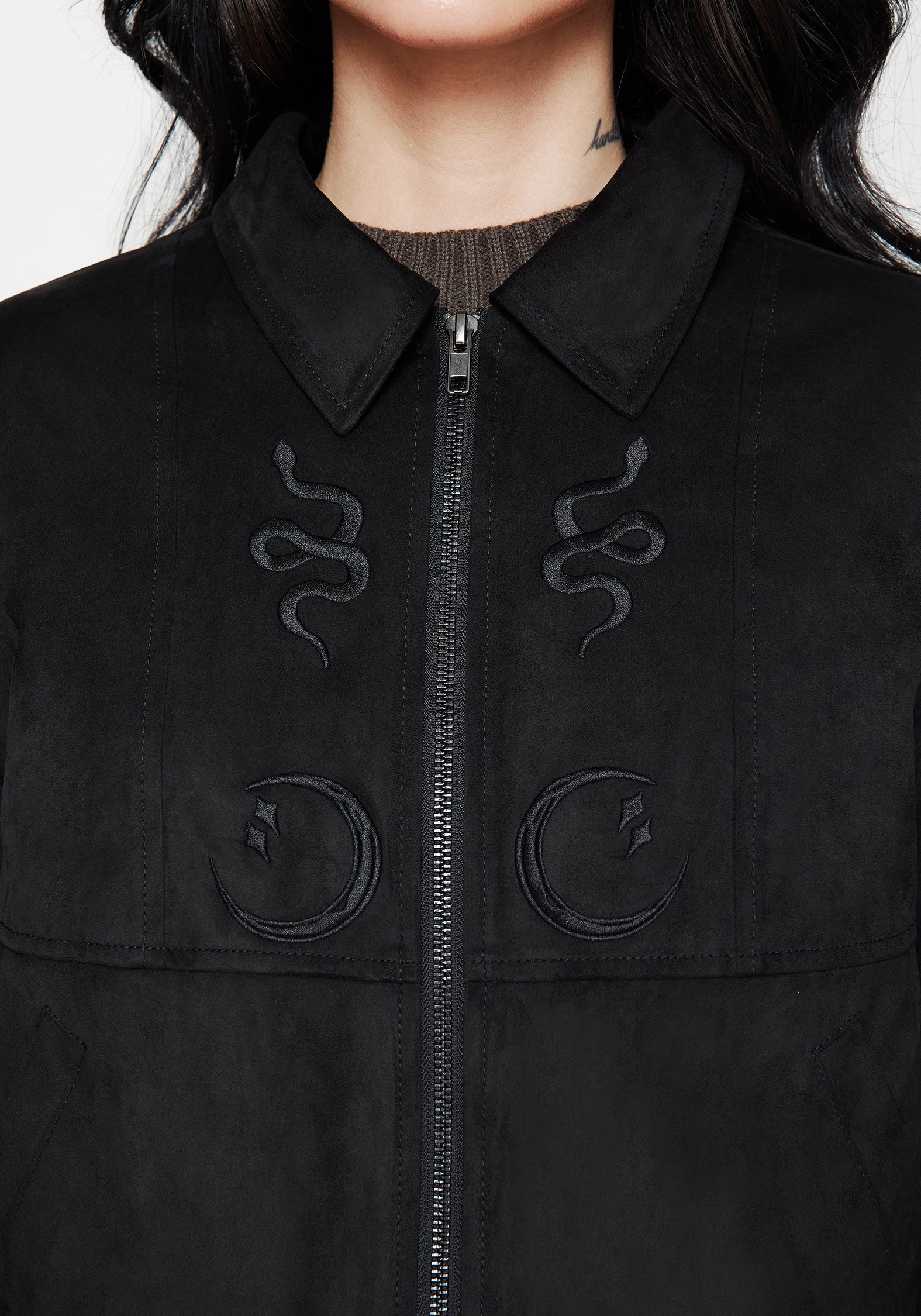 Rite Celestial Embroidered Suedette Jacket PerimeterStructuralBoning