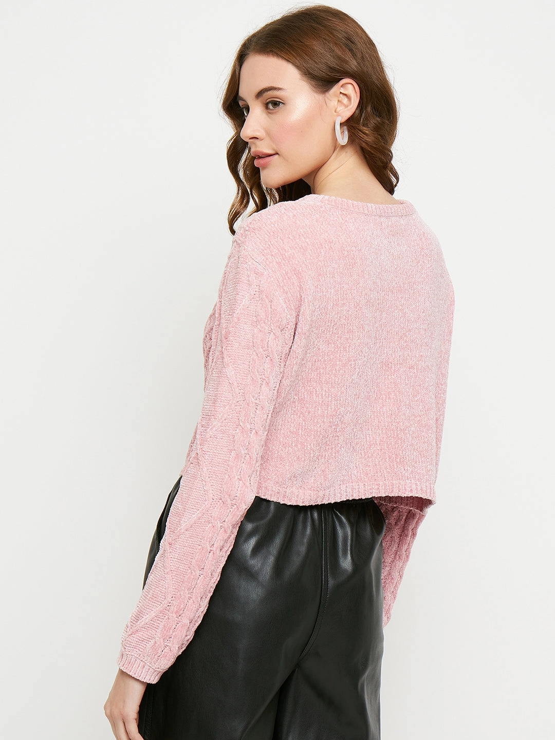 Madame Peach Cable Knit Sweater Comfort Piece