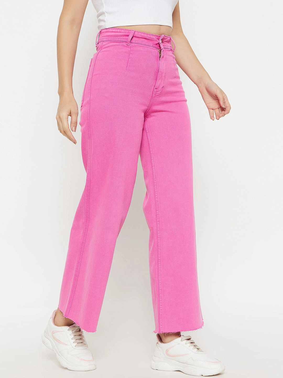 All-day Comfort Madame Pink Solid Denim