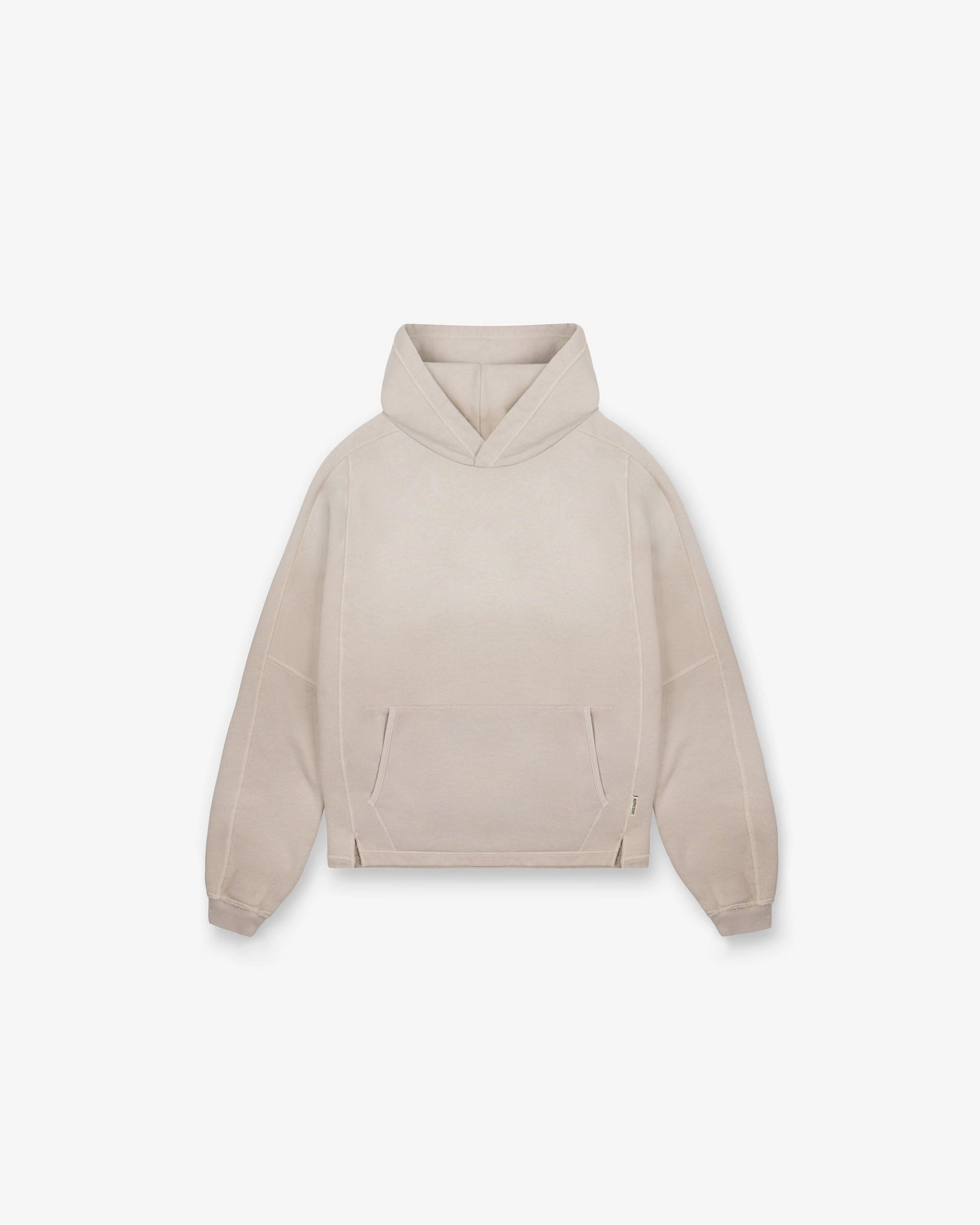 Flatlock Seam Finish Outdoor Motion Stepped Hem Hoodie - Oat