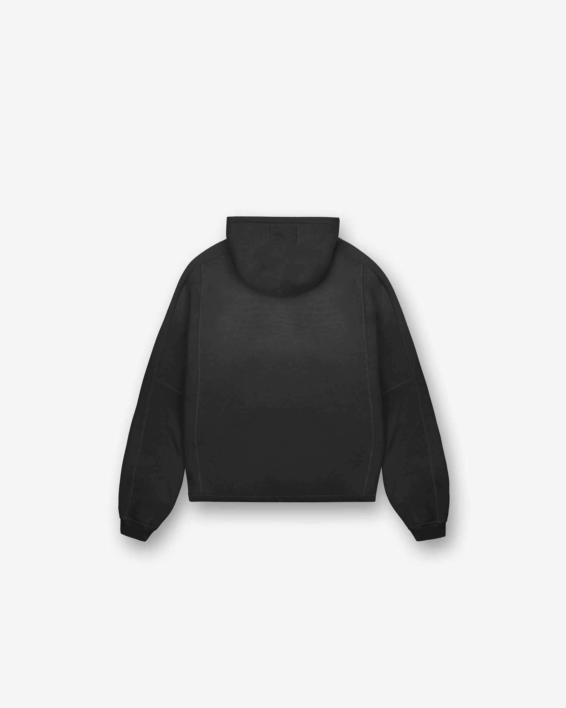 Stepped Hem Hoodie - Stained Black Yoga wear Non Restrictive Fit