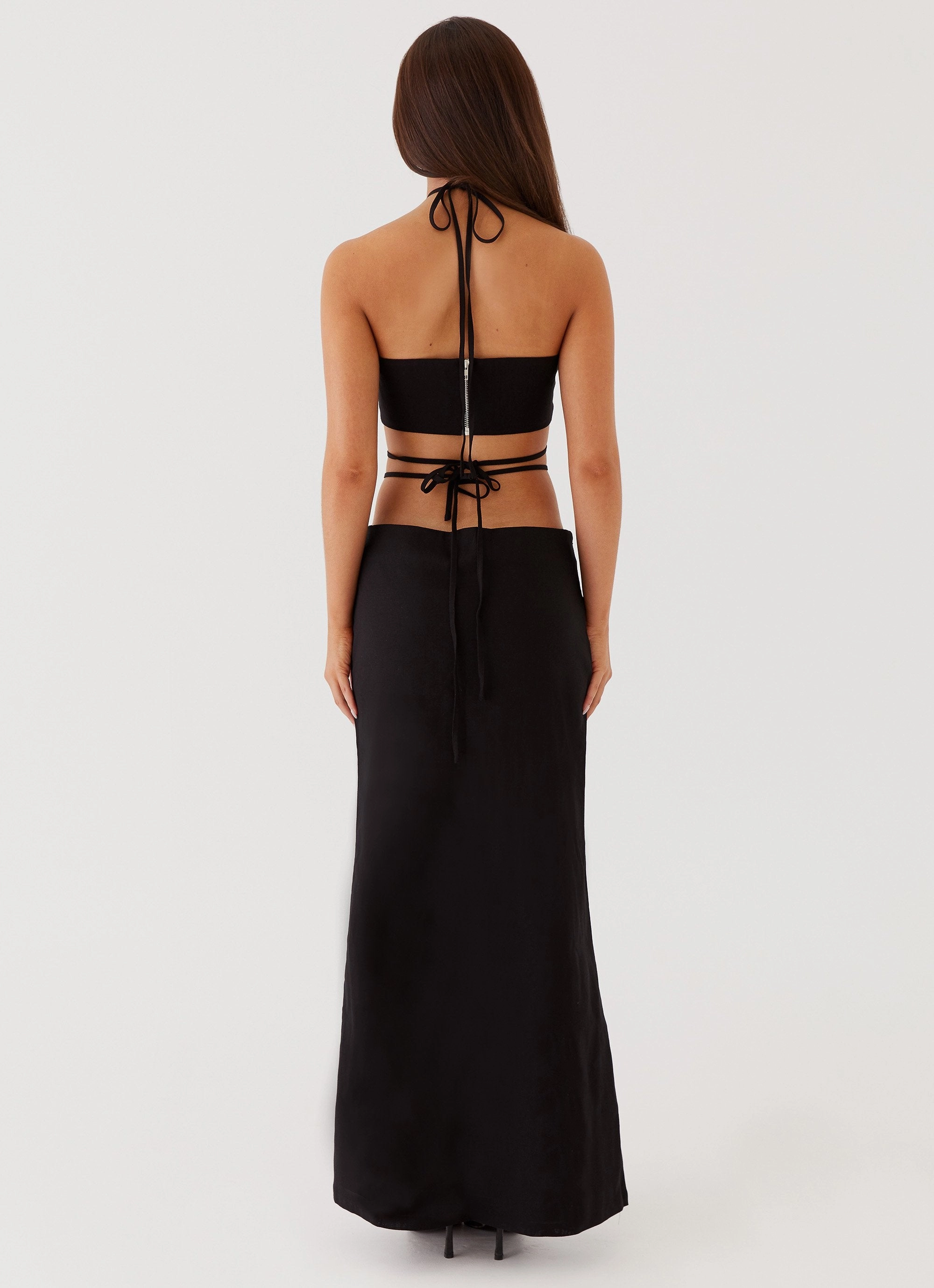 Neveah Beaded Maxi Skirt - Black Balanced Outfit