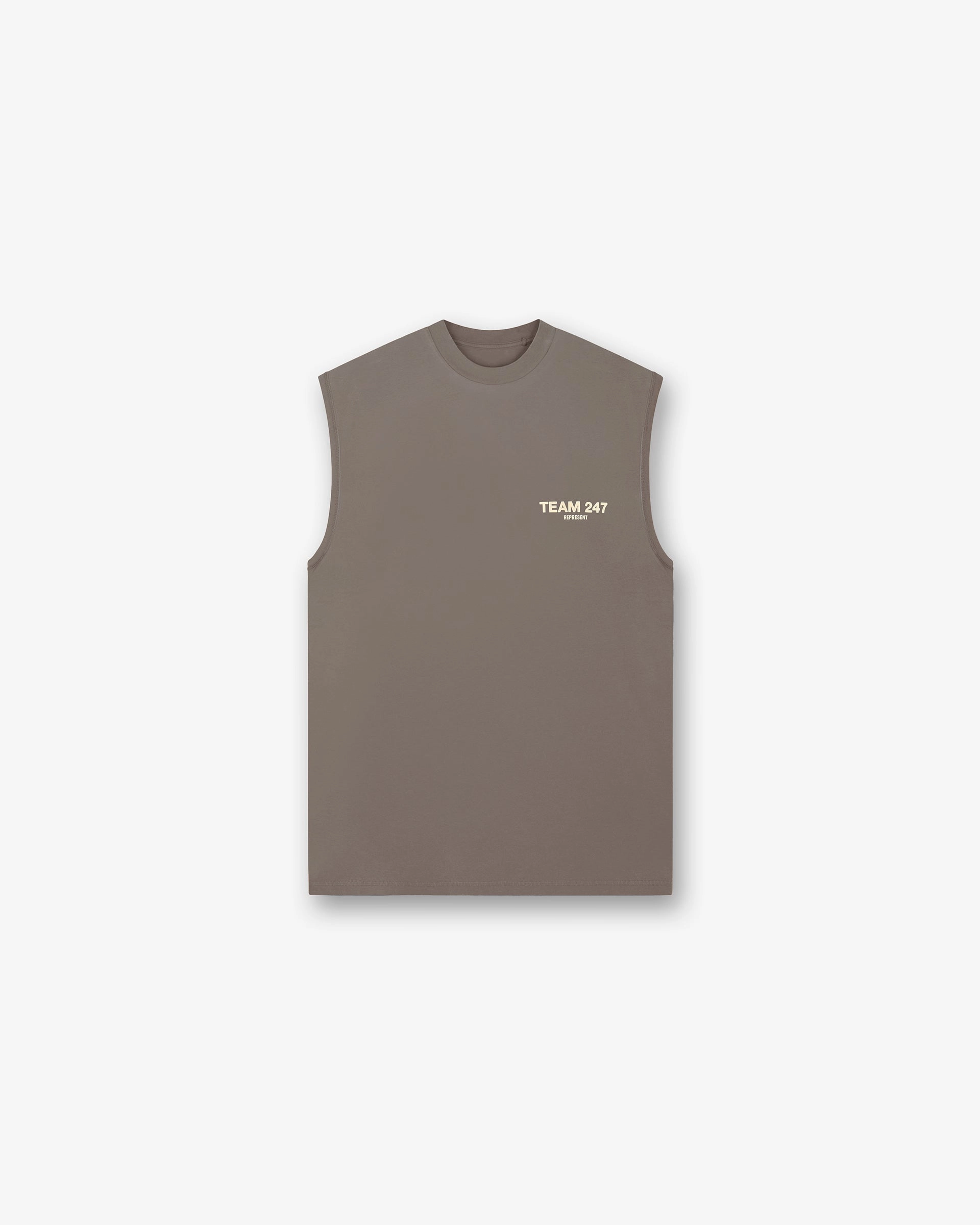 UltraSoftBrushedInterior Sophisticated Casual Team 247 Oversized Tank - Earth