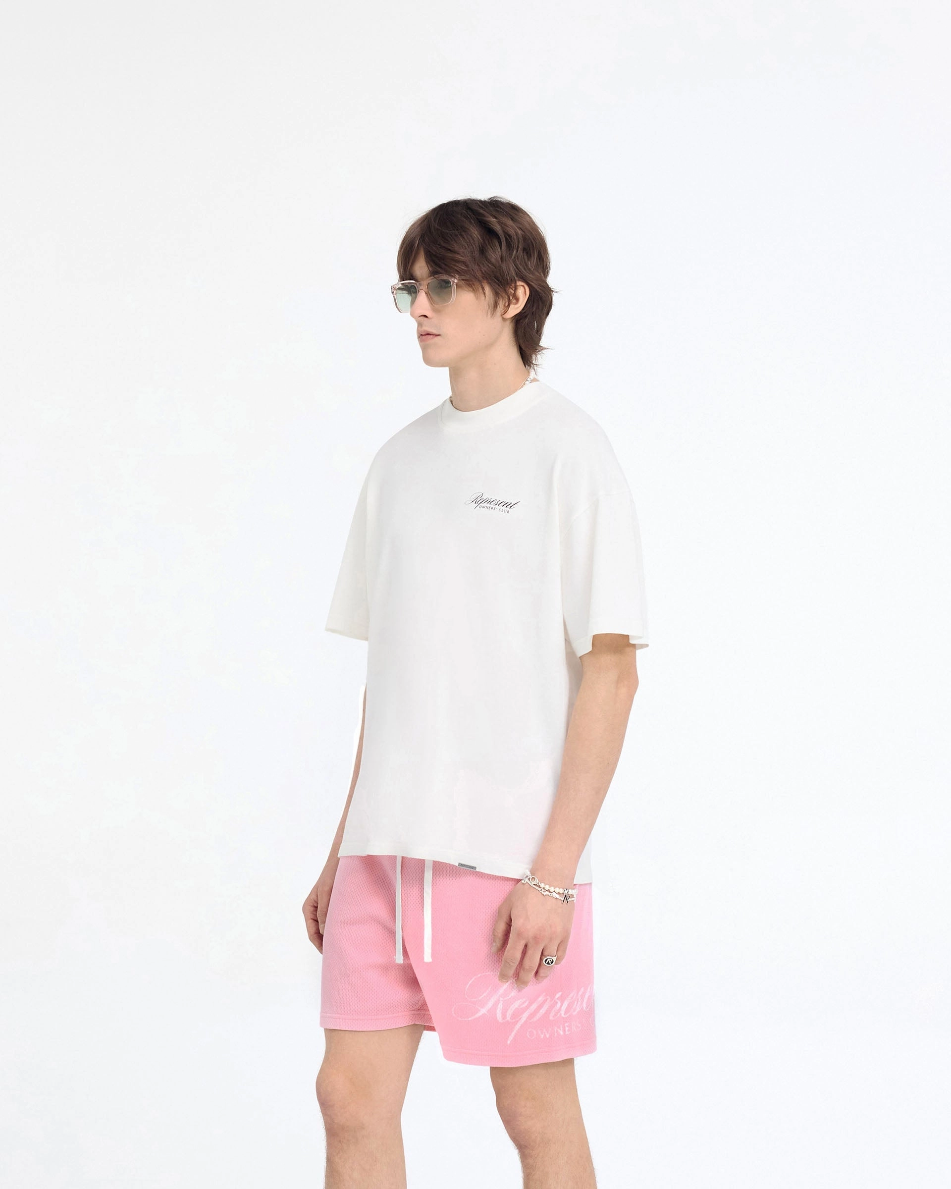 Represent Owners Club Script T-Shirt - Flat White Urban Look