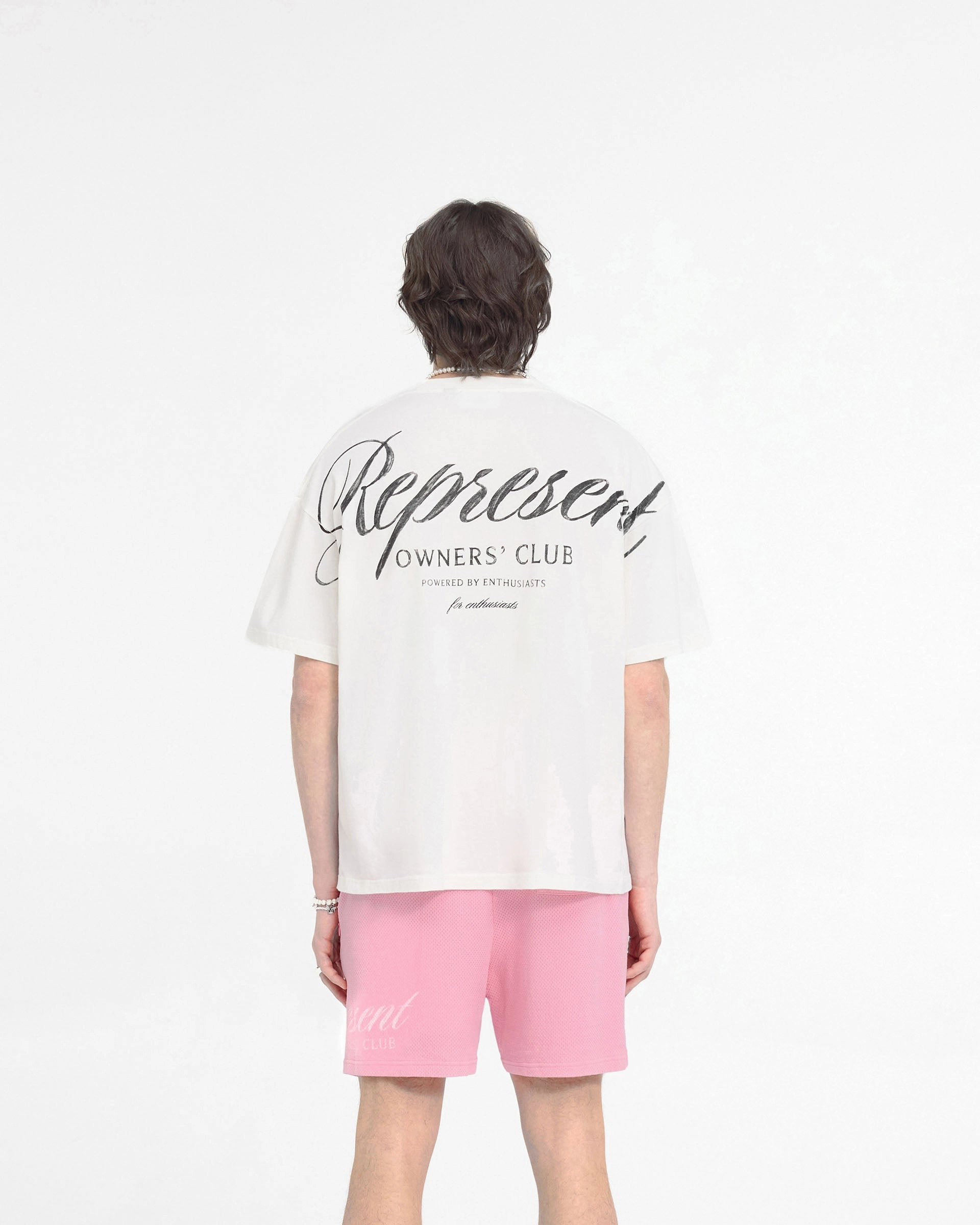 Ultimate Wear Light Fit Represent Owners Club Script T-Shirt - Flat White
