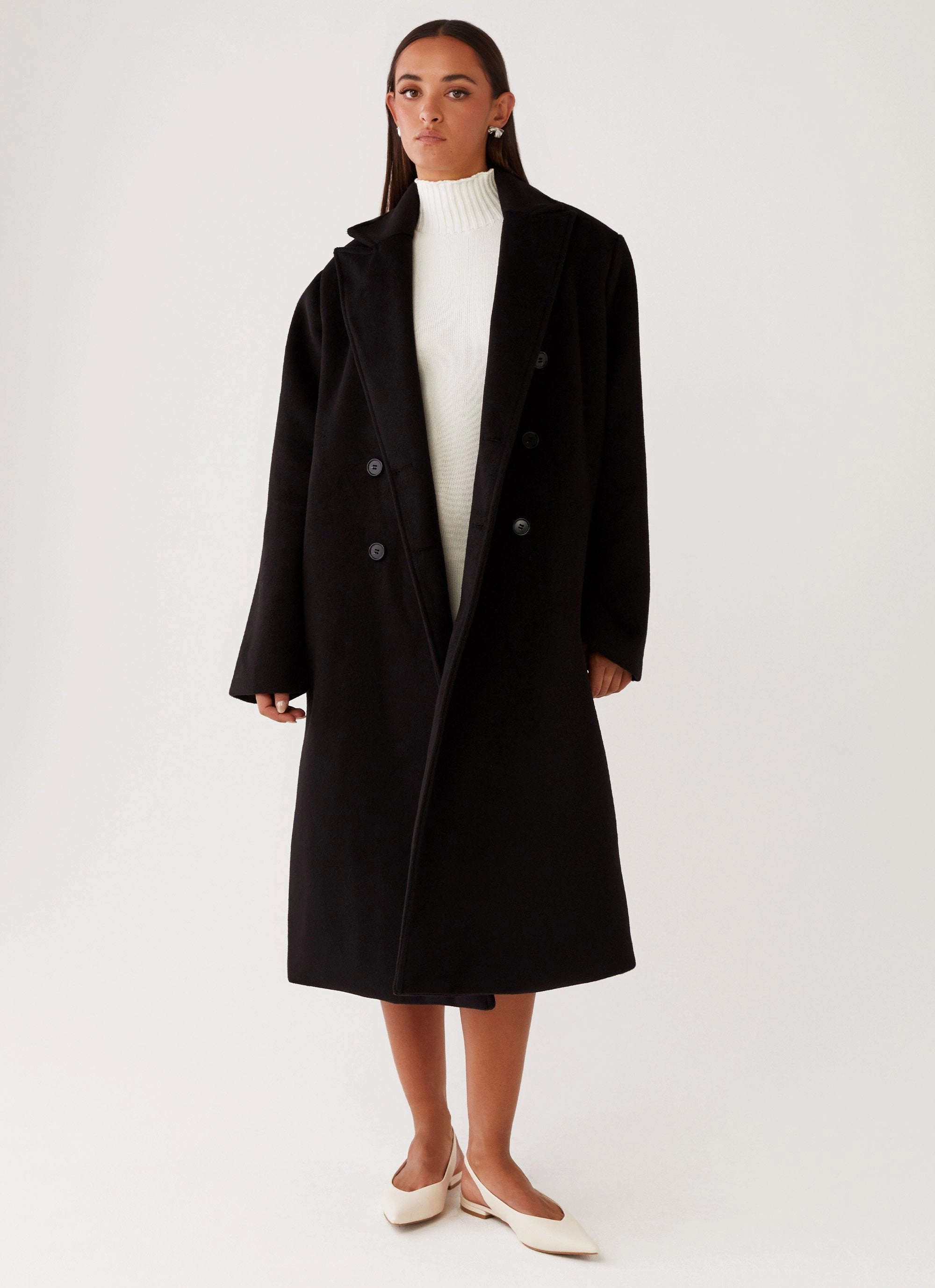 Gianni Double Breast Coat - Black Modular Attachments Weekend Ready