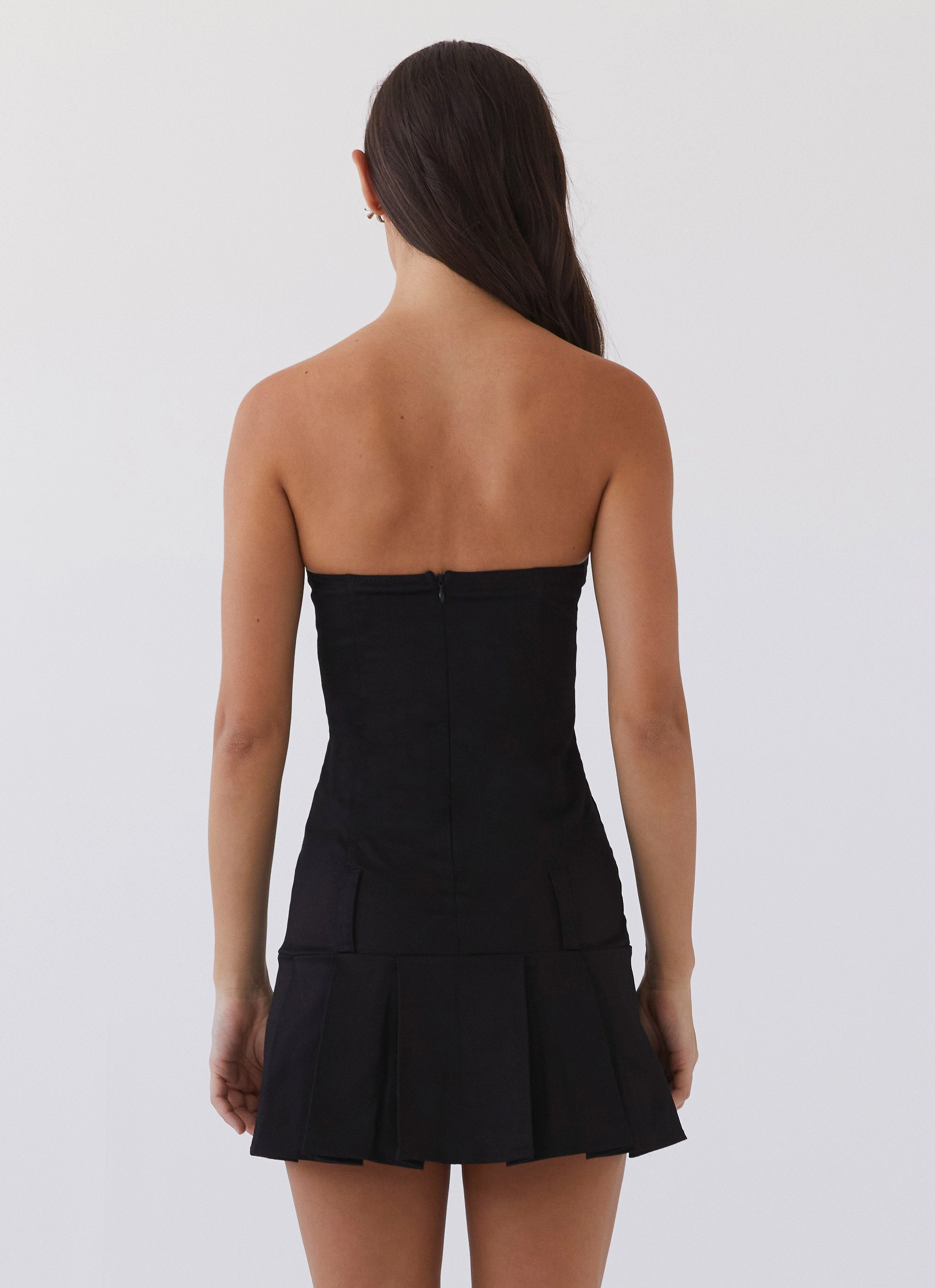 Bride Side Case Closed Mini Dress - Black