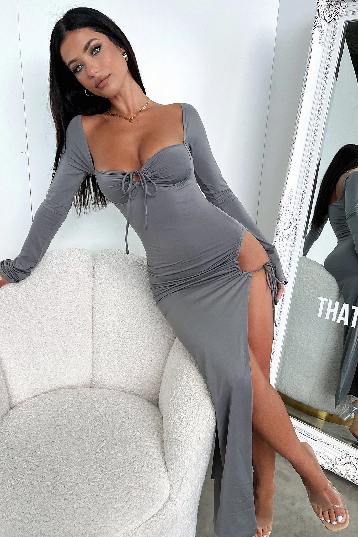Noor Maxi Dress - Grey All Daywear Night Ready