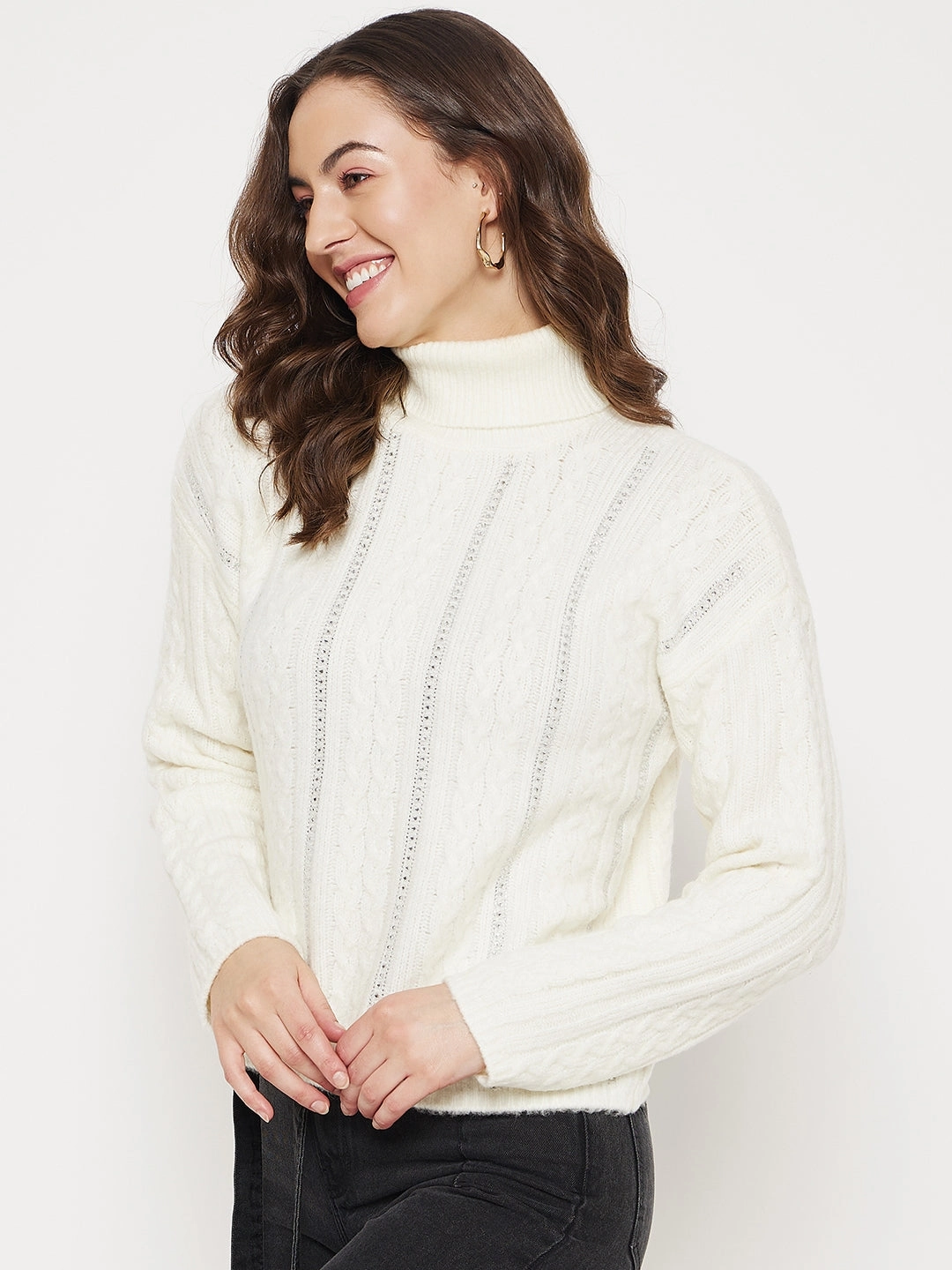 Cold-Weather Fashion Layered Look Madame Off white Sweater