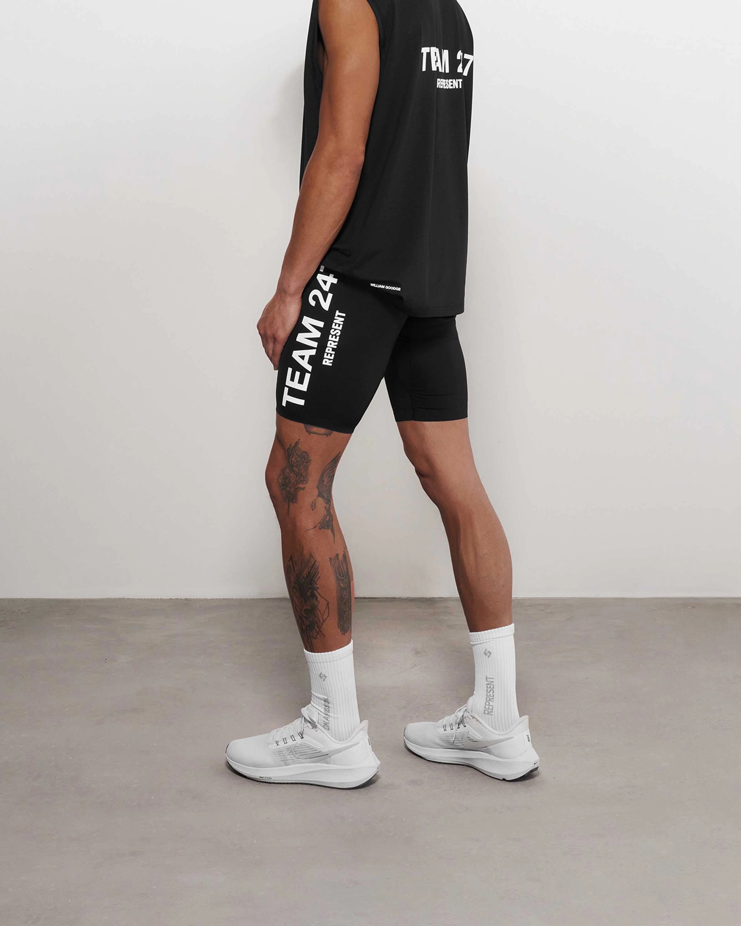 Team 247 Half Tight - Black sports accessory Colorfast Treatment