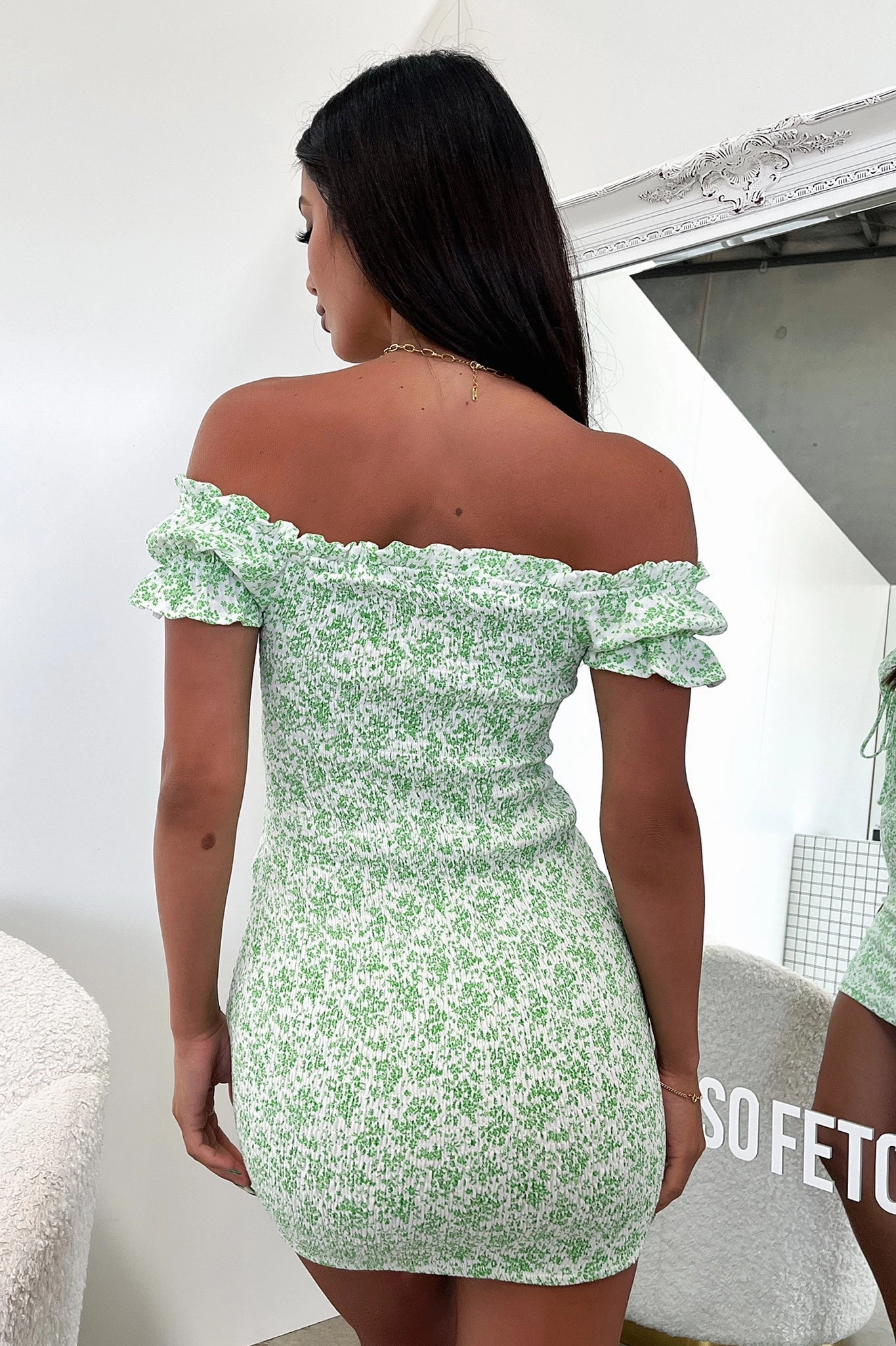 Maisie Dress - Green Floral Lightweight-Lining Fall Flow