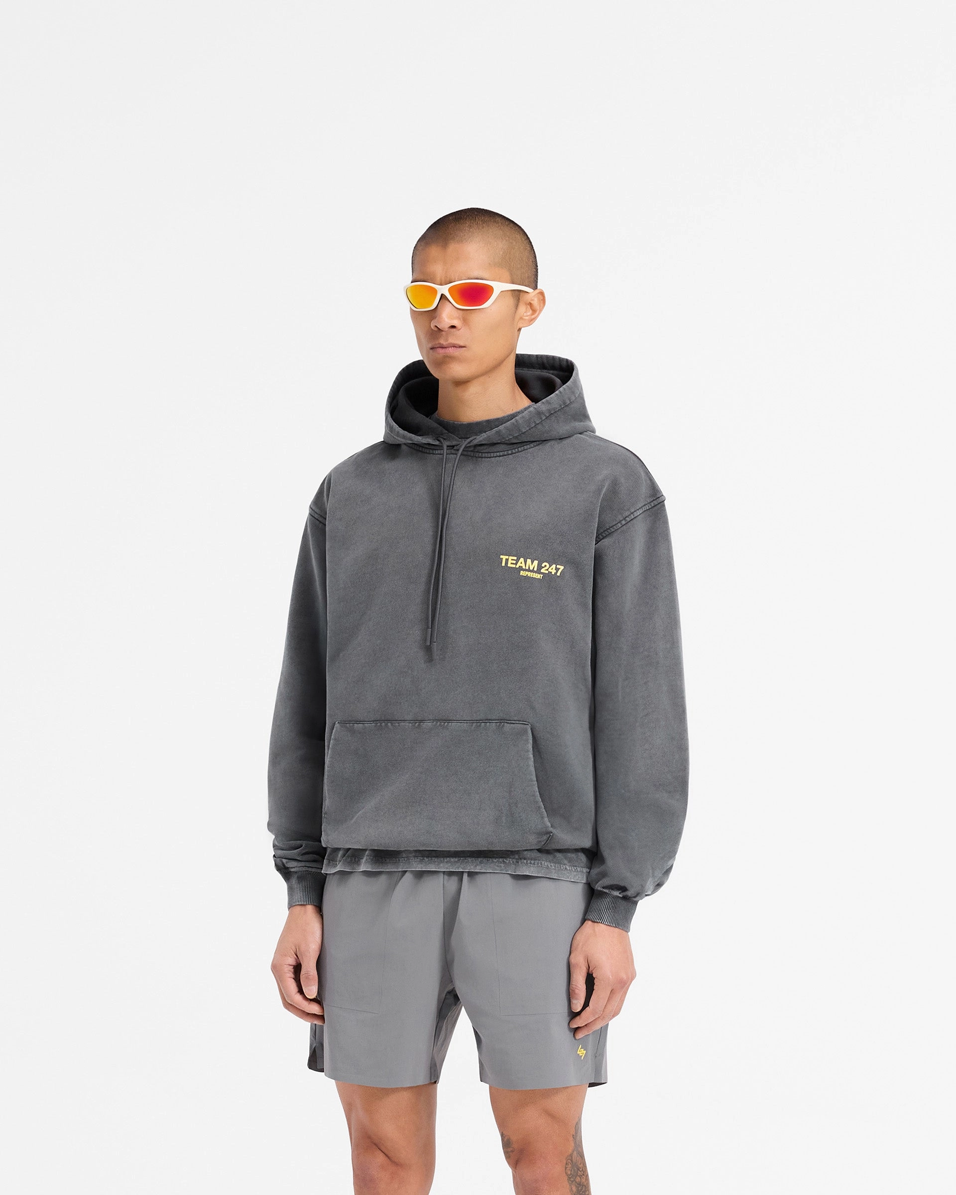 Team 247 Oversized Hoodie - Pewter Lemon Relaxed Comfort Fit