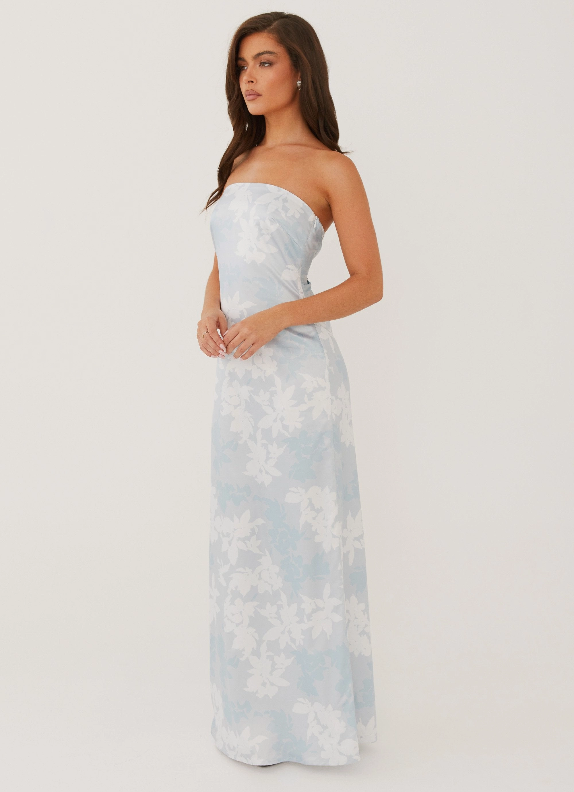 Chic casual Love Me More Maxi Dress - Blue Blossom