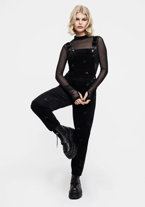 Flexible Knee Articulation Layer Comfort Styx Moth Embroidered Cord Balloon Leg Dungarees