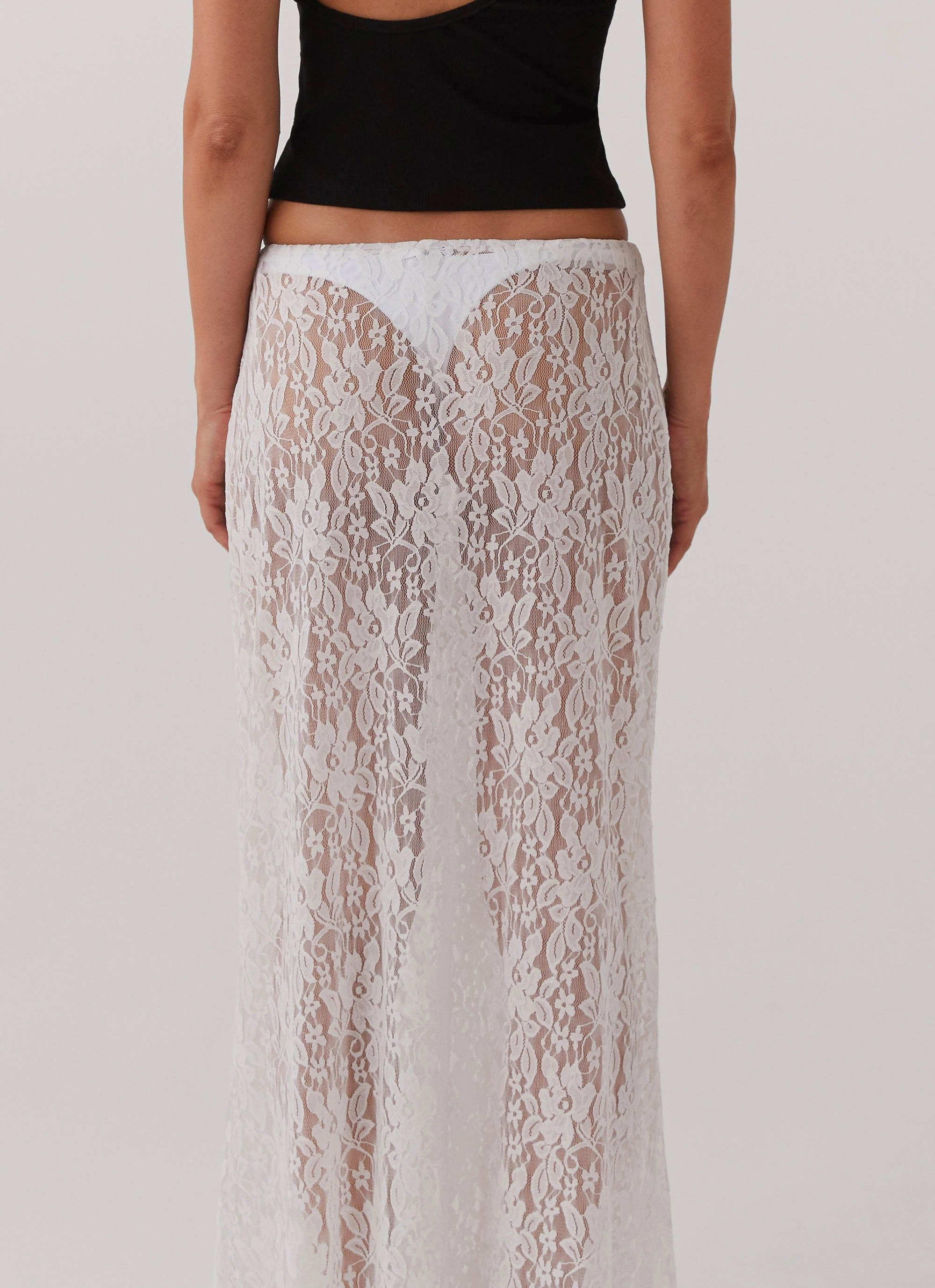 Sugar Sweet Lace Maxi Skirt - White Refined Mood Minimalist fashion