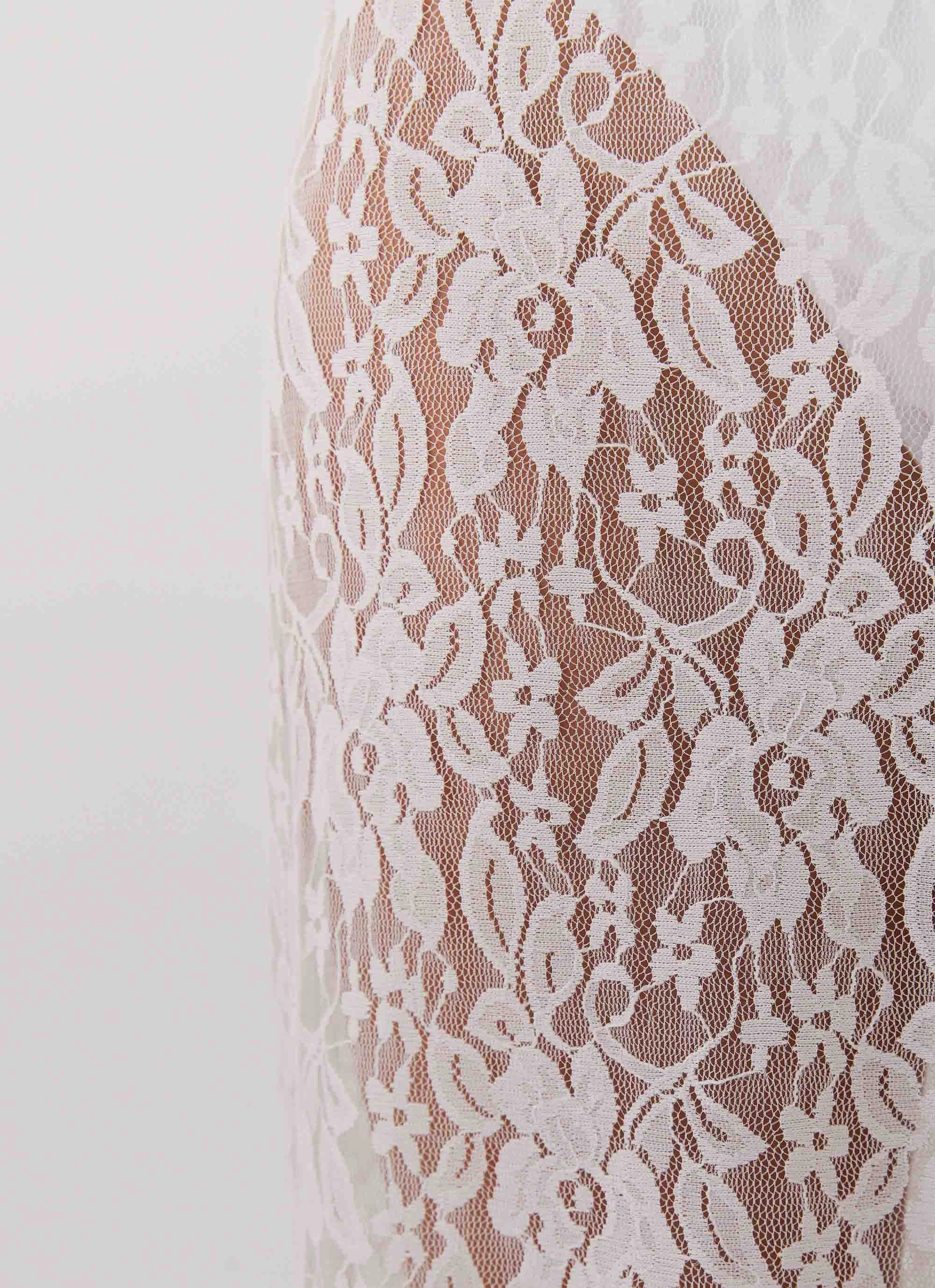 Light Edge Sugar Sweet Lace Maxi Skirt - White