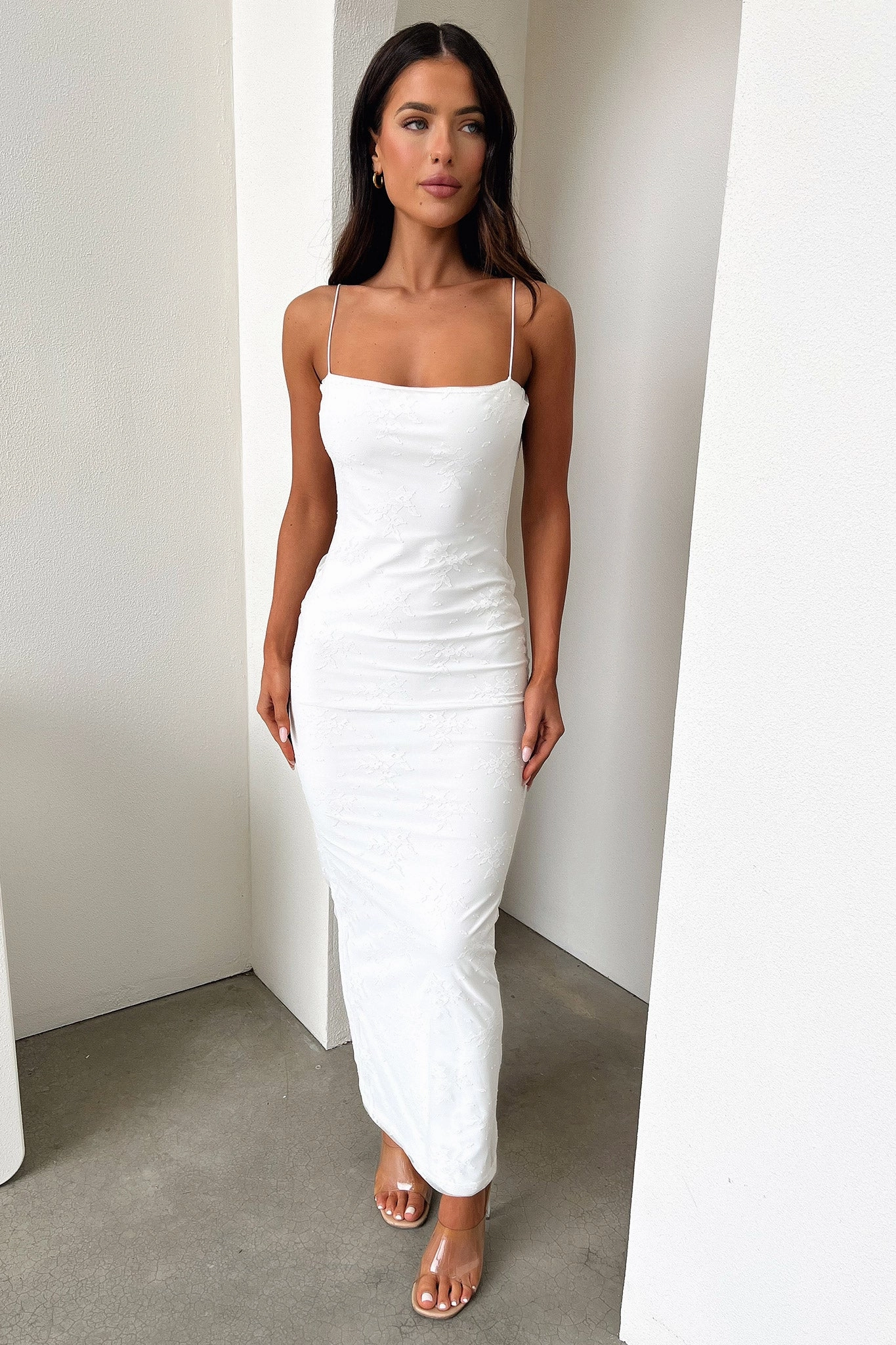 Suki Maxi Dress - White animal-print Modern-style