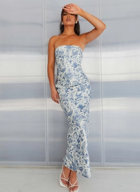 Urban Look Summer Lover Maxi Dress - Blue Paisley