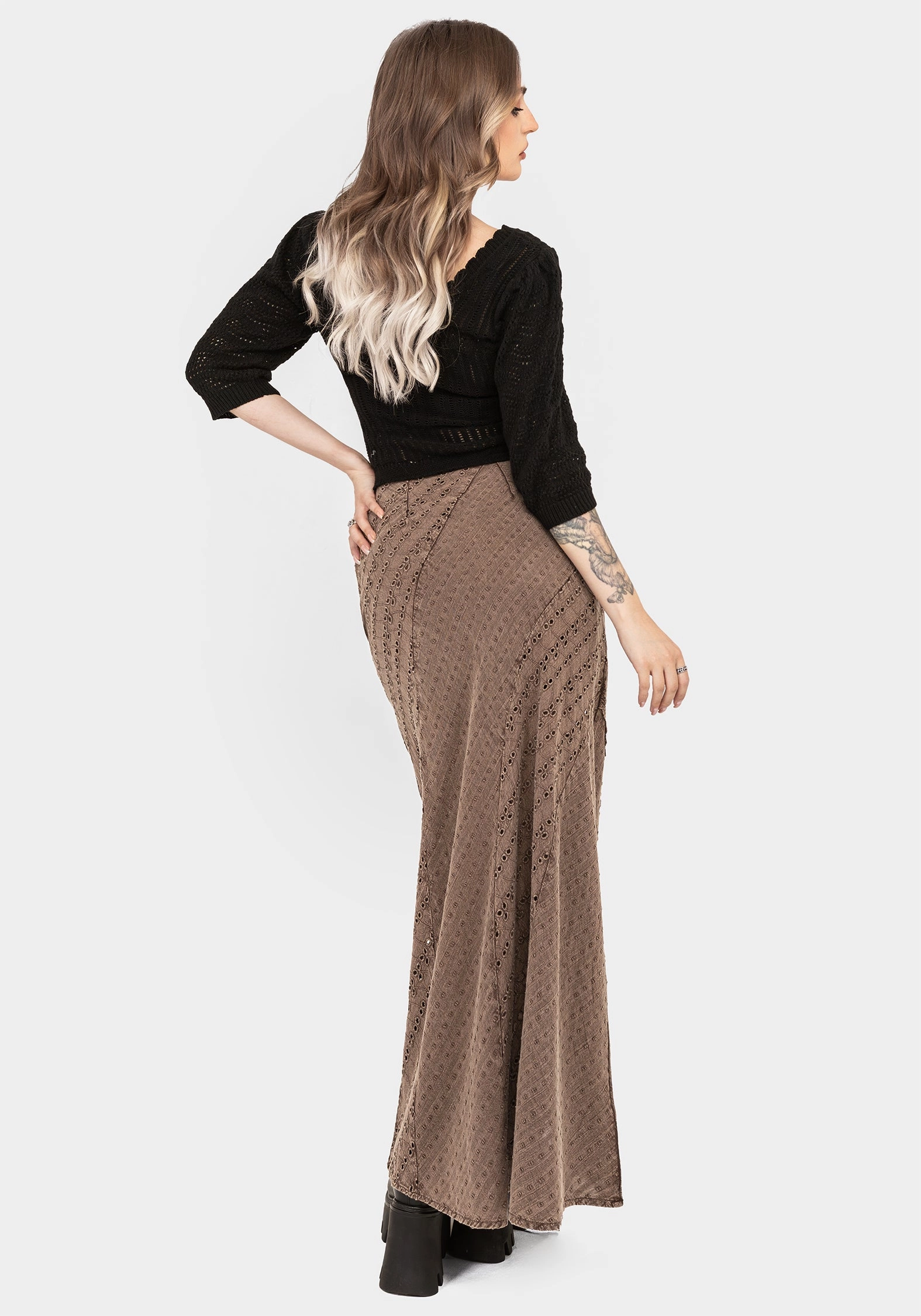 Day To Night Daily Wear Summerisle Cotton Broderie Detail Midaxi Skirt