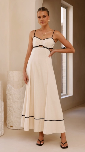 Nereda Maxi Dress - Cream Timeless Layer Classic and Modern