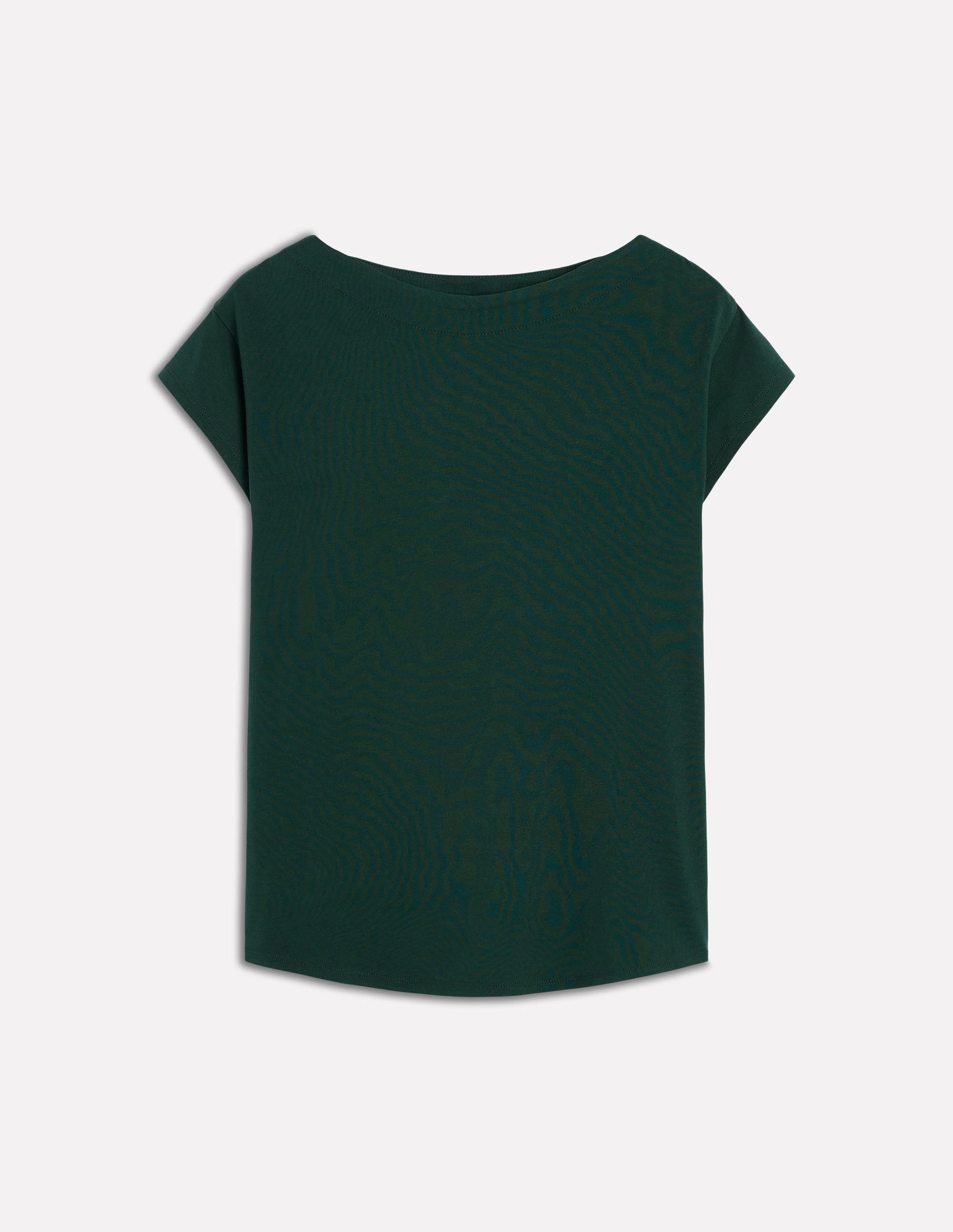 Supersoft Boat Neck T-Shirt-Green Pine PaddedInsulation Durable Chainstitch