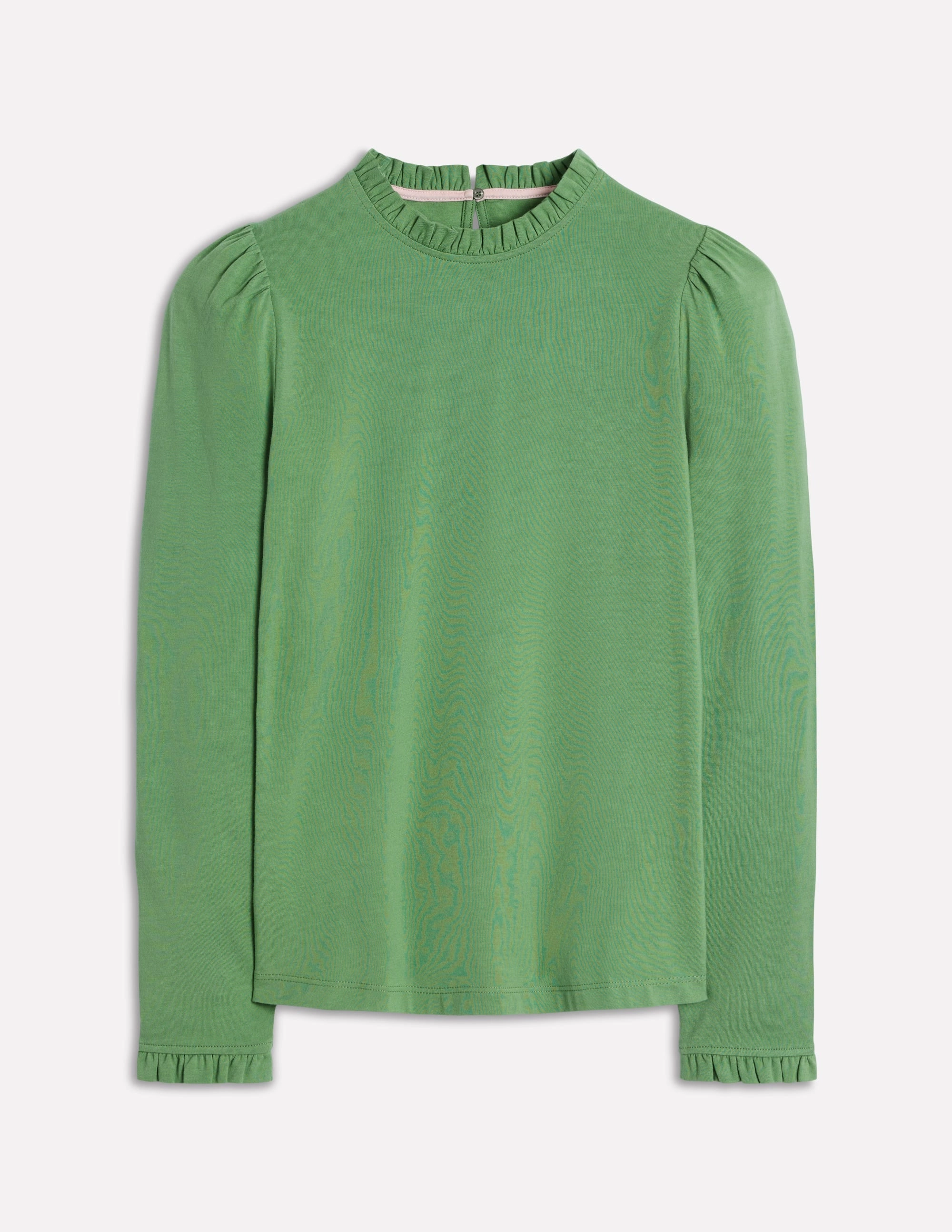 Supersoft Frill Detail Top-Newt Green AntiOdorTreatment